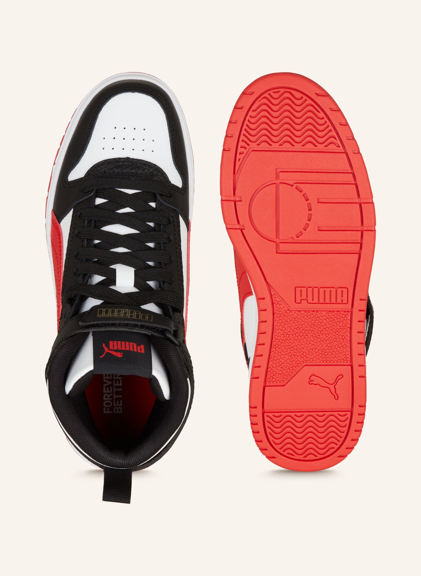 PUMA Hightop-Sneaker RBD GAME JR, Farbe: SCHWARZ/ WEISS/ ROT (Bild 5)