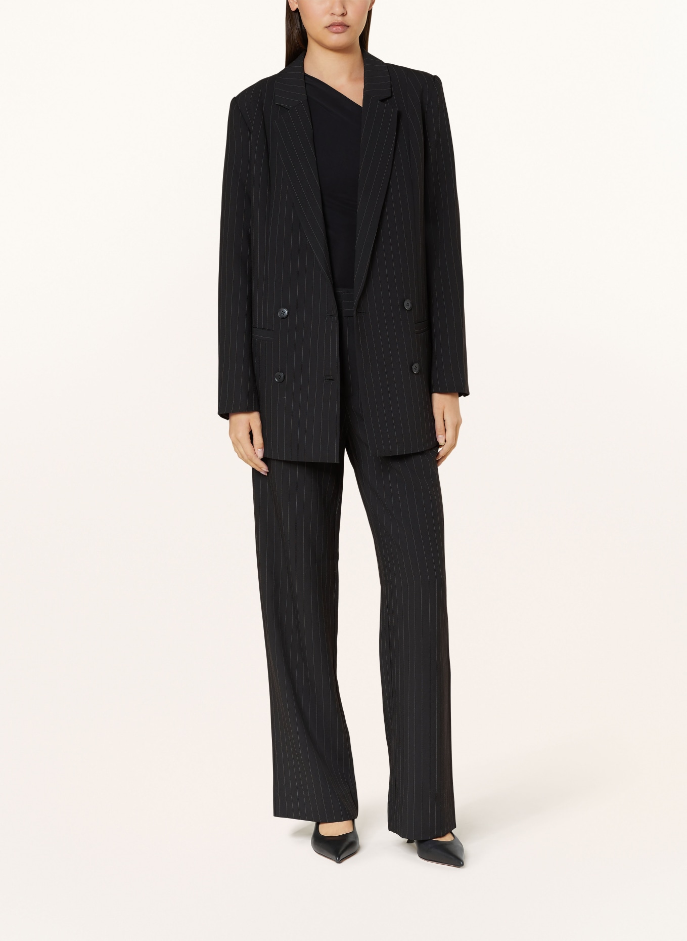 GESTUZ Oversized blazer JOELLEGZ, Color: BLACK/ GRAY (Image 2)