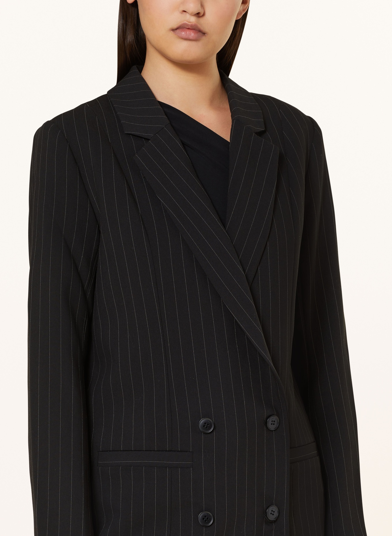 GESTUZ Oversized-Blazer JOELLEGZ, Farbe: SCHWARZ/ GRAU (Bild 4)