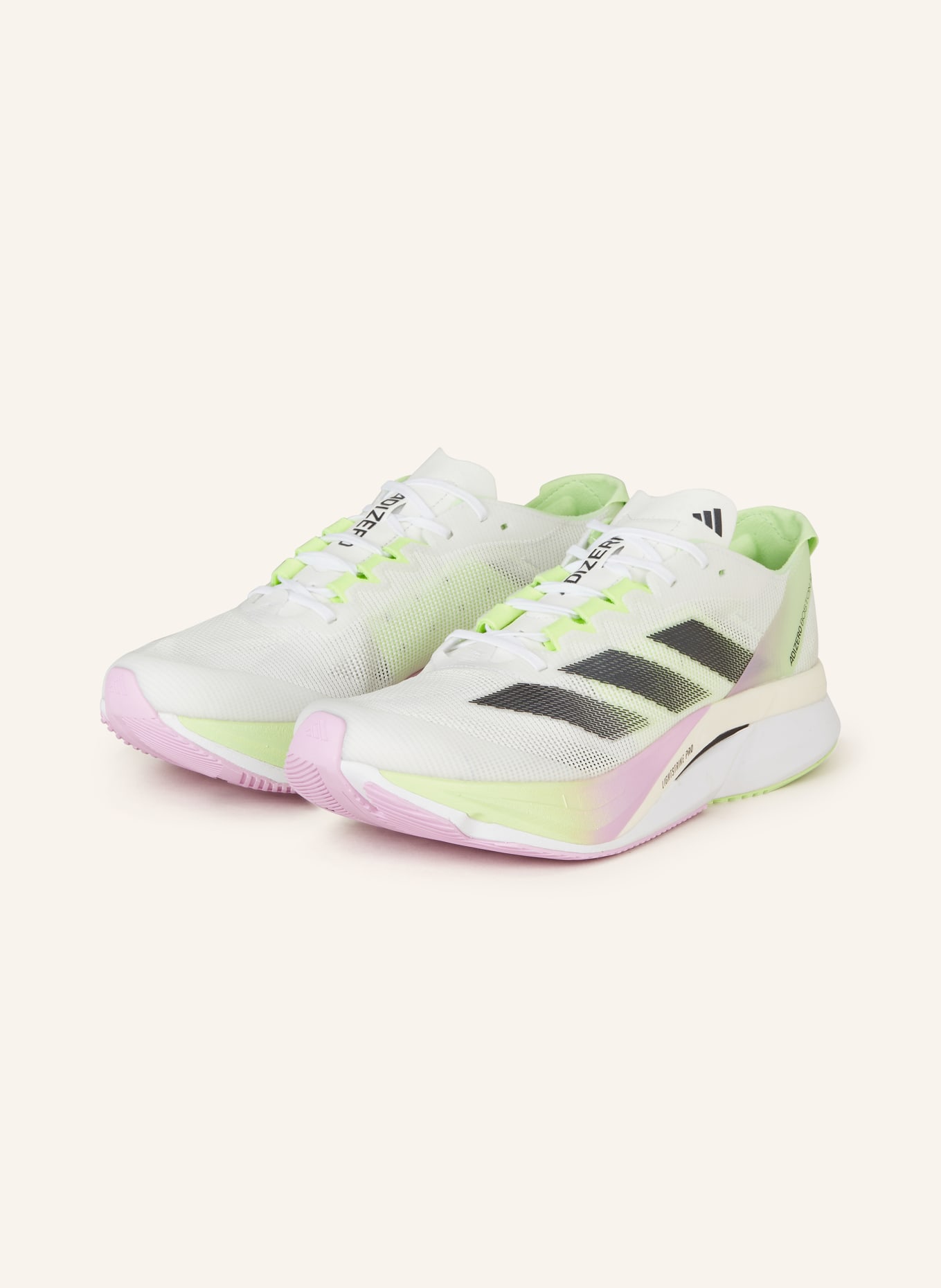 adidas Running shoes ADIZERO BOSTON 12, Color: WHITE/ LIGHT PURPLE (Image 1)