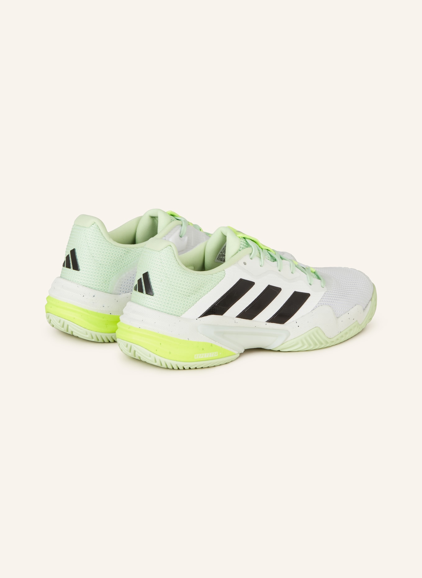 adidas Tennis shoes BARRICADE 13, Color: WHITE/ NEON GREEN (Image 2)