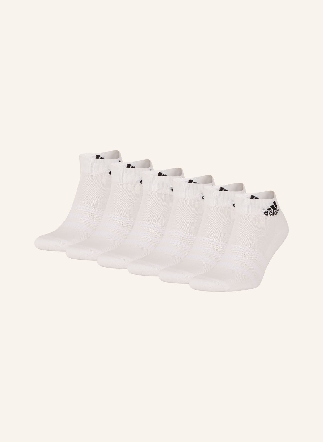 adidas 6-pack socks CUSHIONED, Color: WHITE/BLACK (Image 1)