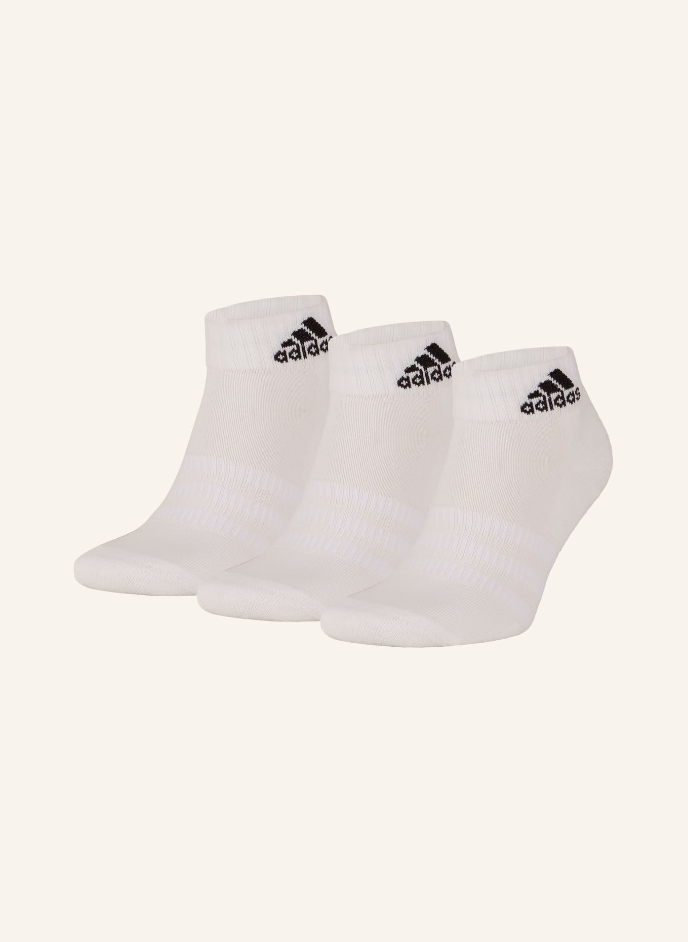adidas 3er-Pack Socken CUSHIONED, Farbe: WHITE/BLACK (Bild 1)