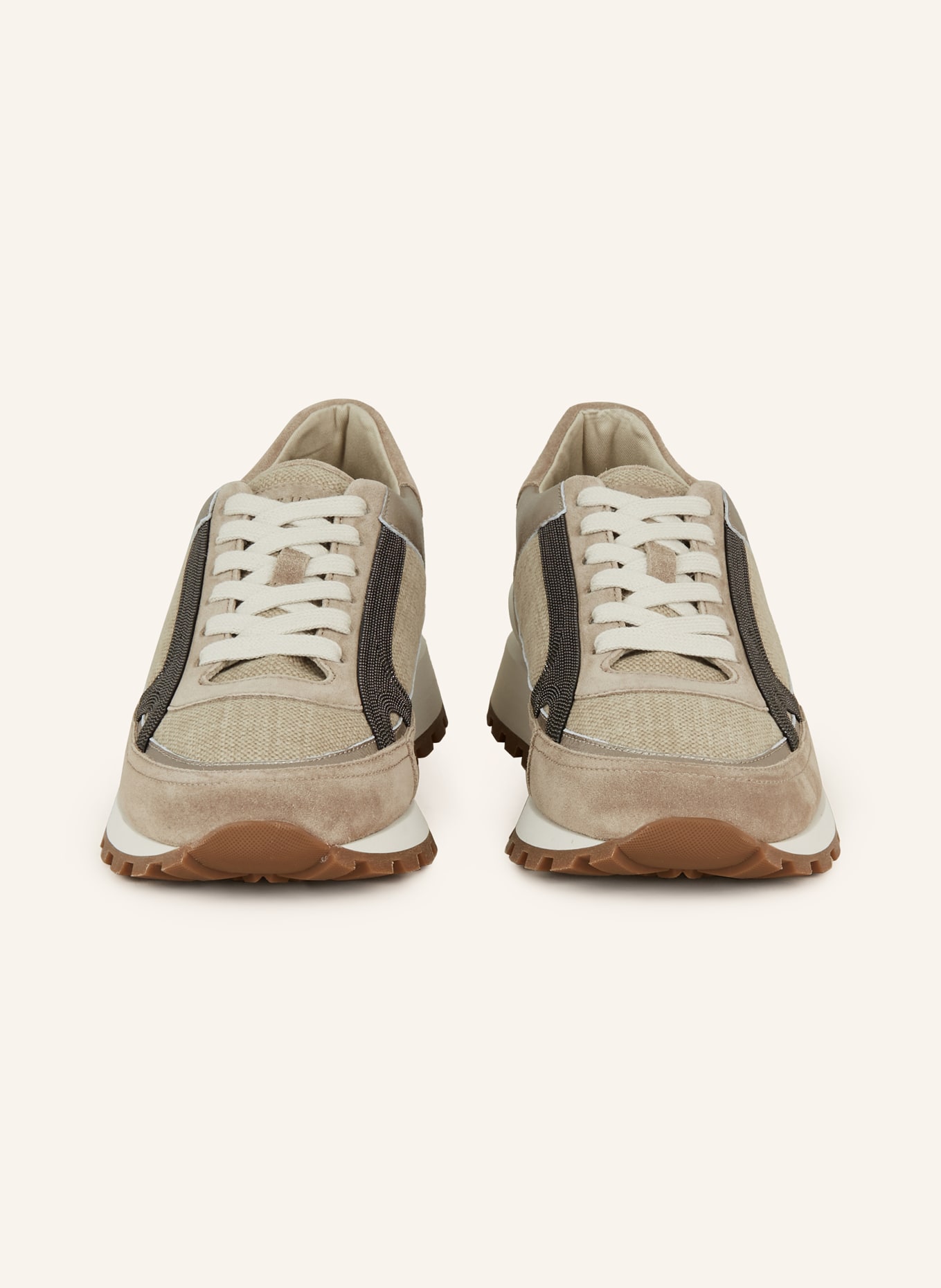 BRUNELLO CUCINELLI Sneakersy kolor jasnobrązowy