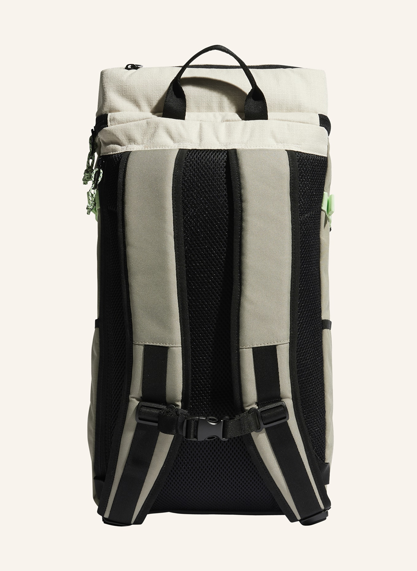 adidas Backpack 22.4 l with laptop compartment, Color: ECRU/ LIGHT GREEN (Image 2)