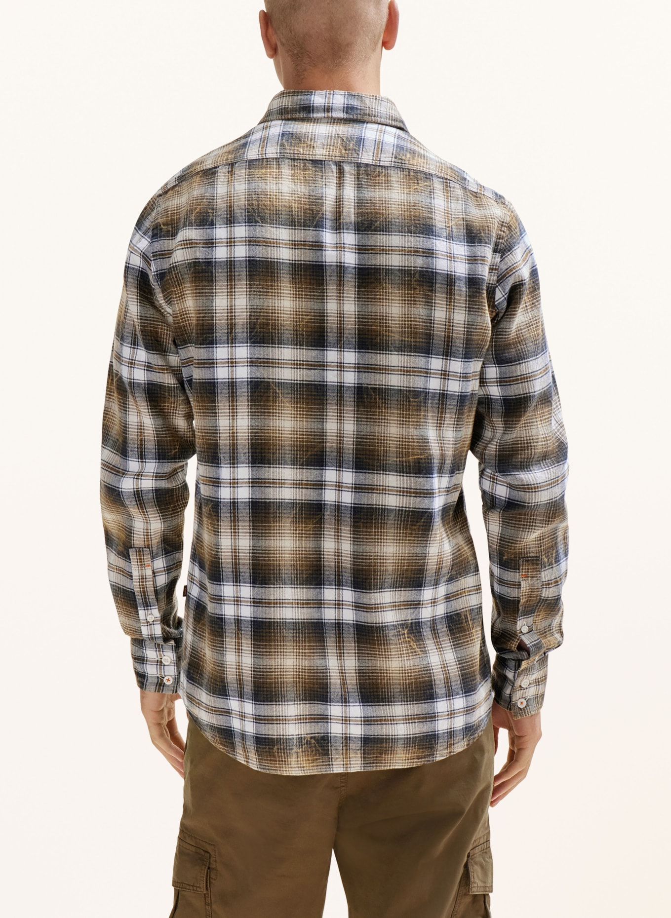 BOSS Shirt RELEGANT regular fit, Color: OLIVE/ WHITE/ BLACK (Image 3)