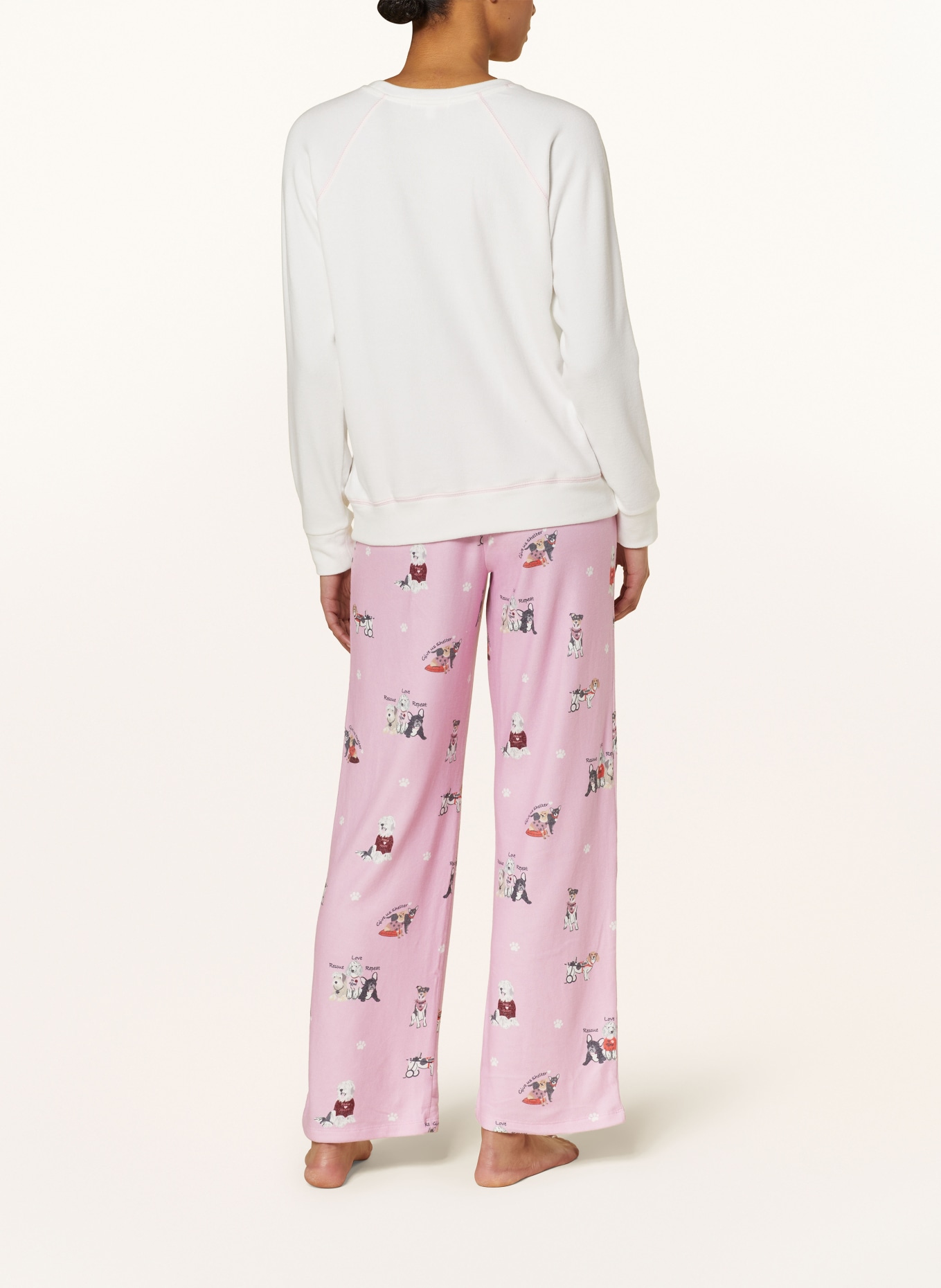 P.J.Salvage Pajamas, Color: WHITE/ PINK/ GRAY (Image 3)