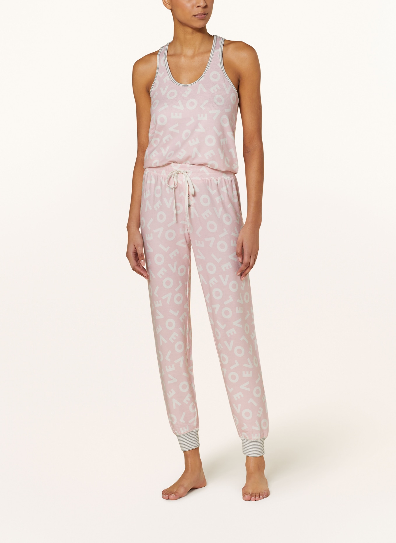 P.J.Salvage Pajama pants, Color: PINK/ WHITE (Image 2)