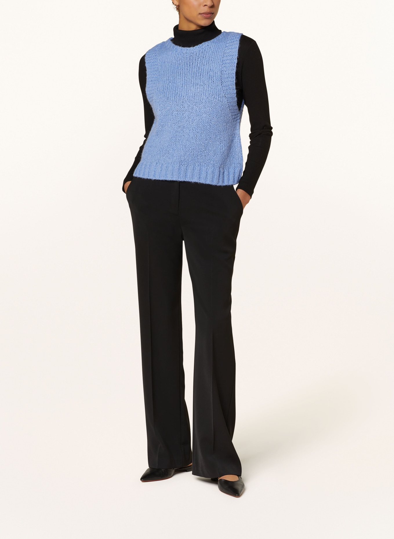oui Sweater vest, Color: LIGHT BLUE (Image 2)