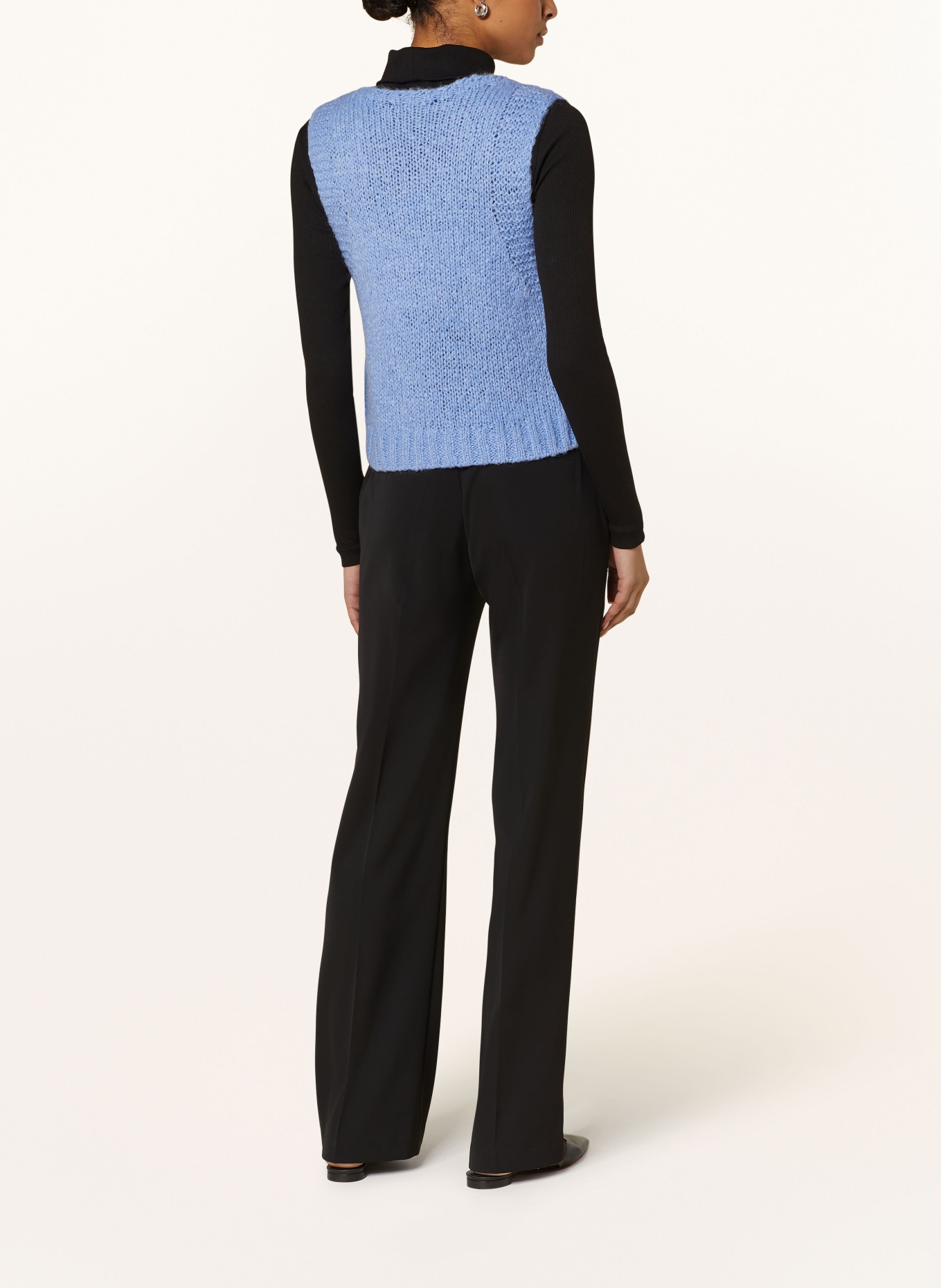 oui Sweater vest, Color: LIGHT BLUE (Image 3)