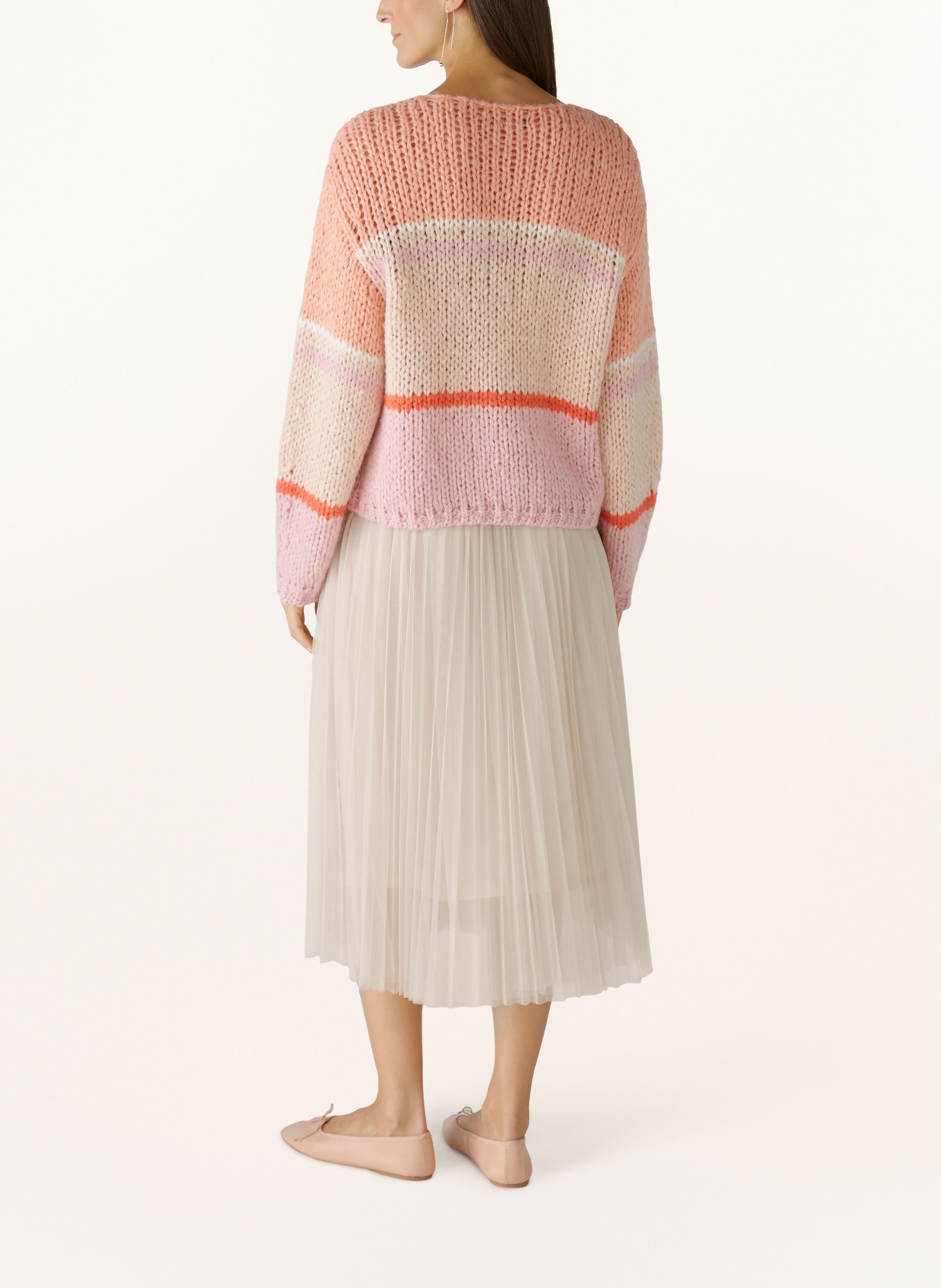 oui Sweater, Color: LIGHT ORANGE/ ROSE (Image 3)