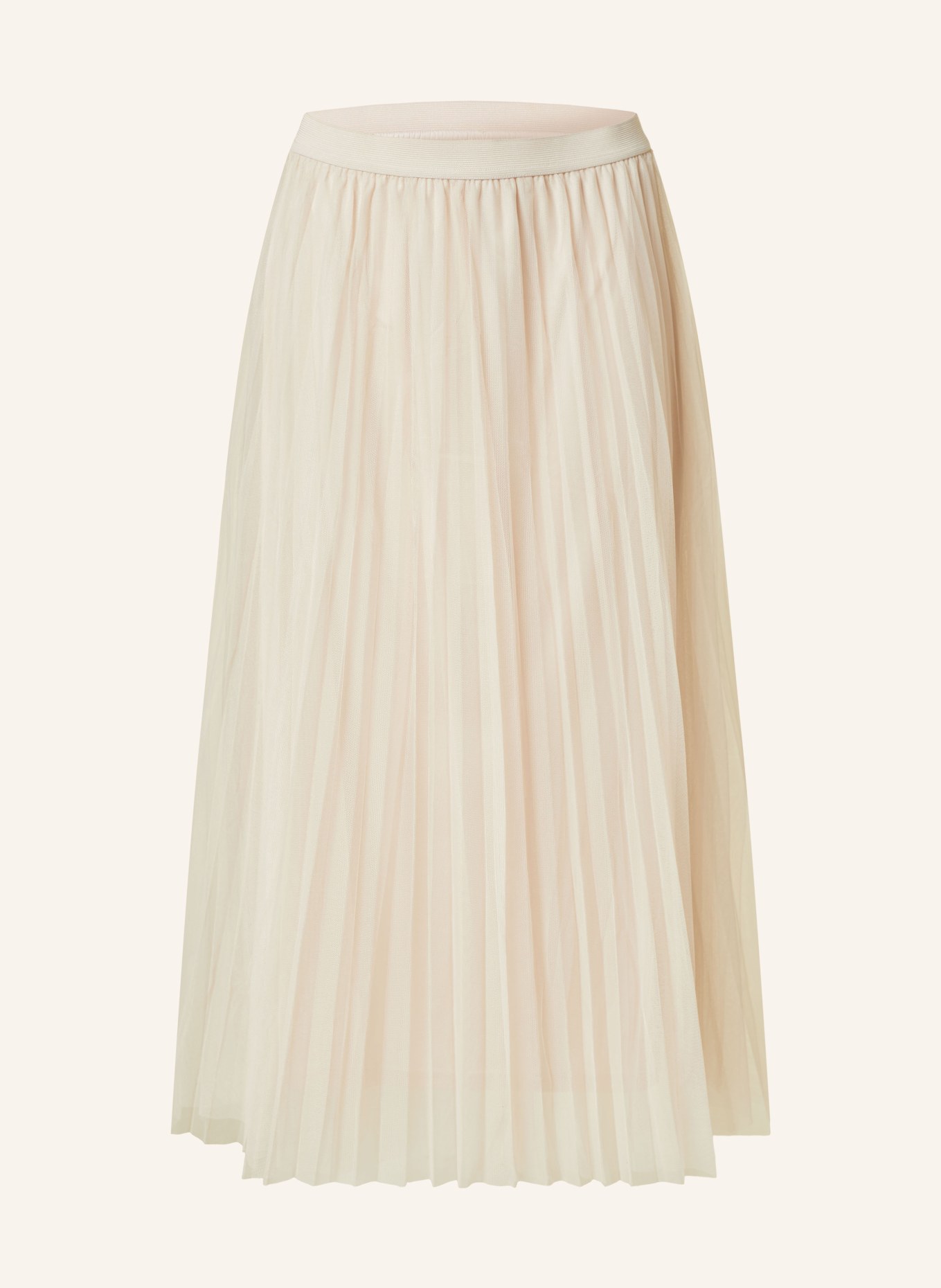 oui Pleated tulle skirt, Color: LIGHT BROWN (Image 1)