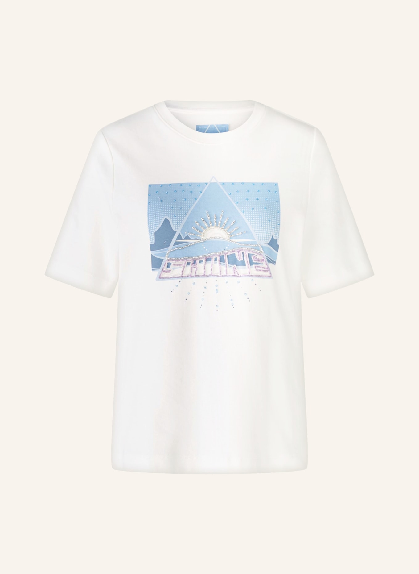oui T-shirt, Color: WHITE/ BLUE/ PURPLE (Image 1)