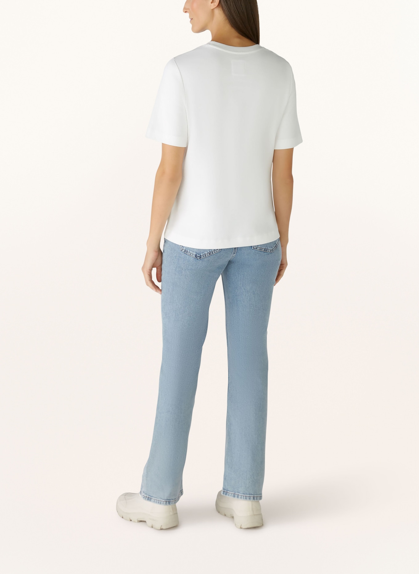 oui T-shirt, Color: WHITE/ BLUE/ PURPLE (Image 3)