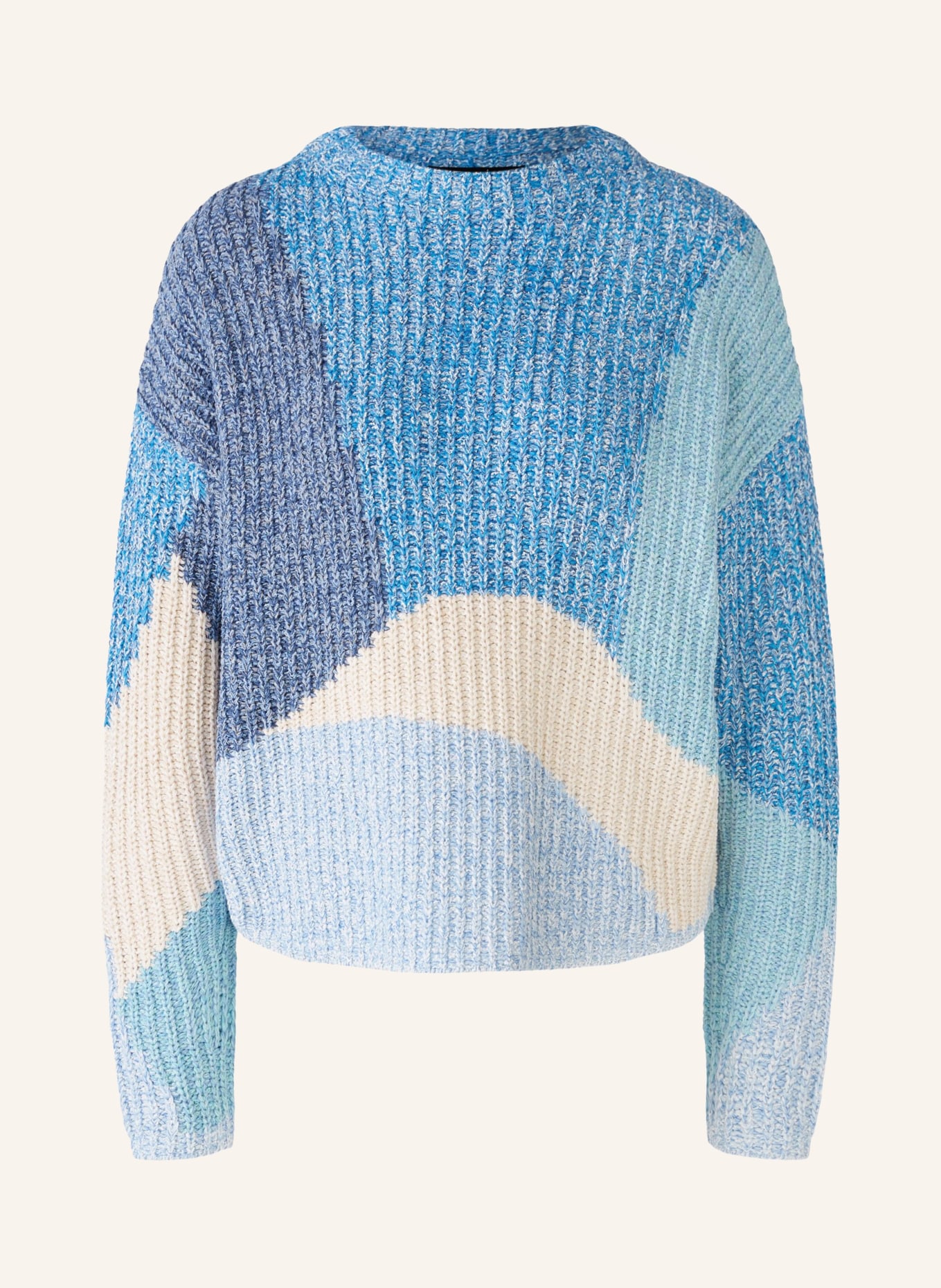 oui Sweater, Color: BLUE/ LIGHT BLUE/ WHITE (Image 1)