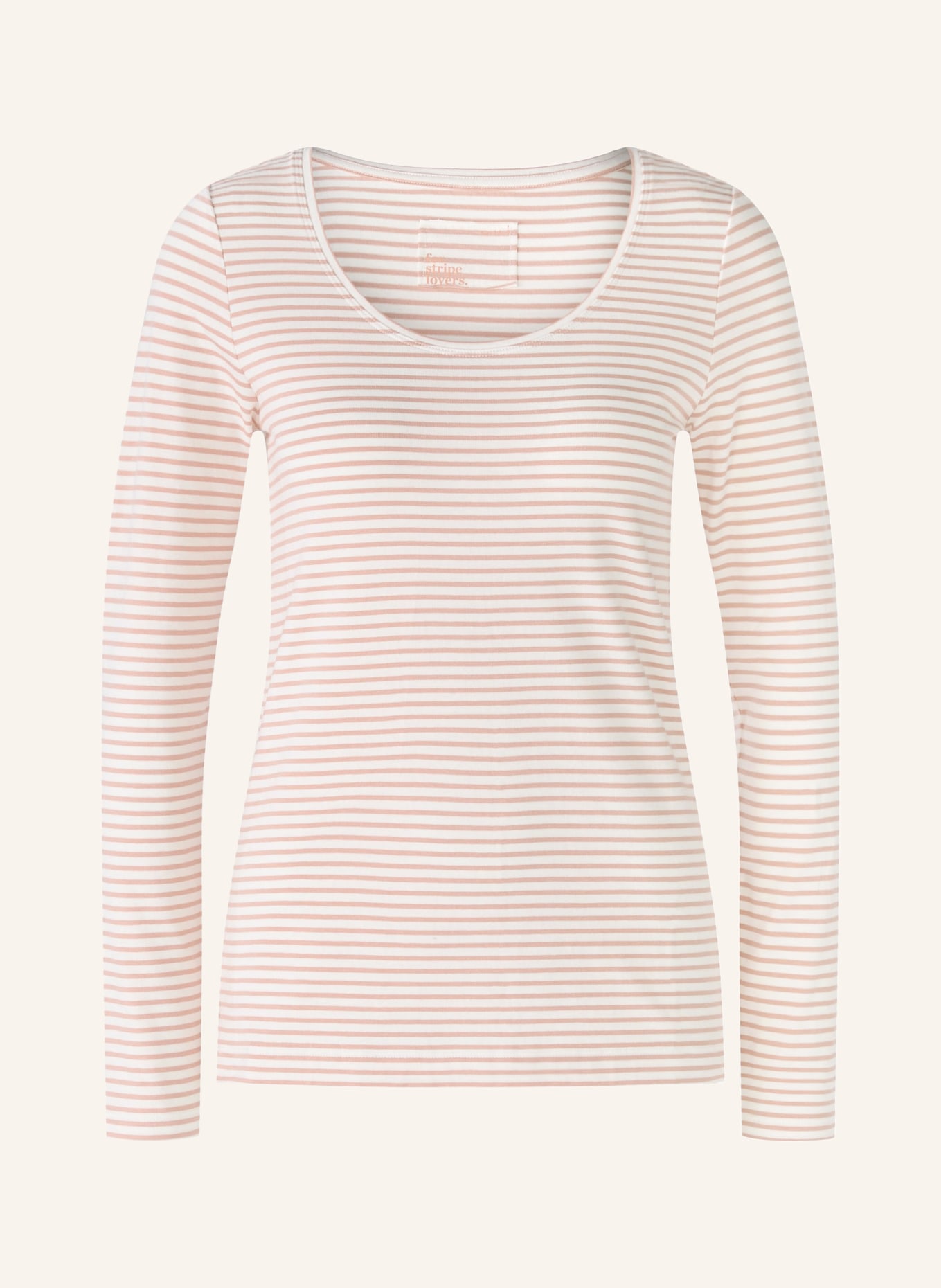 oui Long sleeve shirt, Color: WHITE/ SALMON (Image 1)