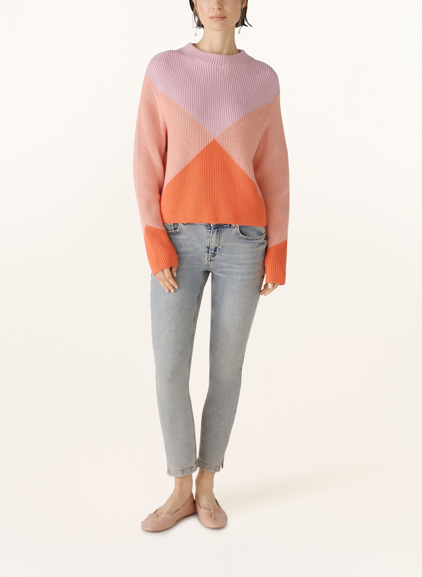 oui Sweater, Color: ORANGE/ PINK/ LIGHT ORANGE (Image 2)