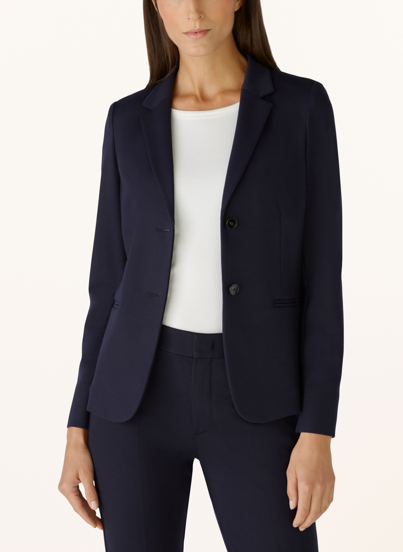 oui Jersey blazer, Color: DARK BLUE (Image 4)