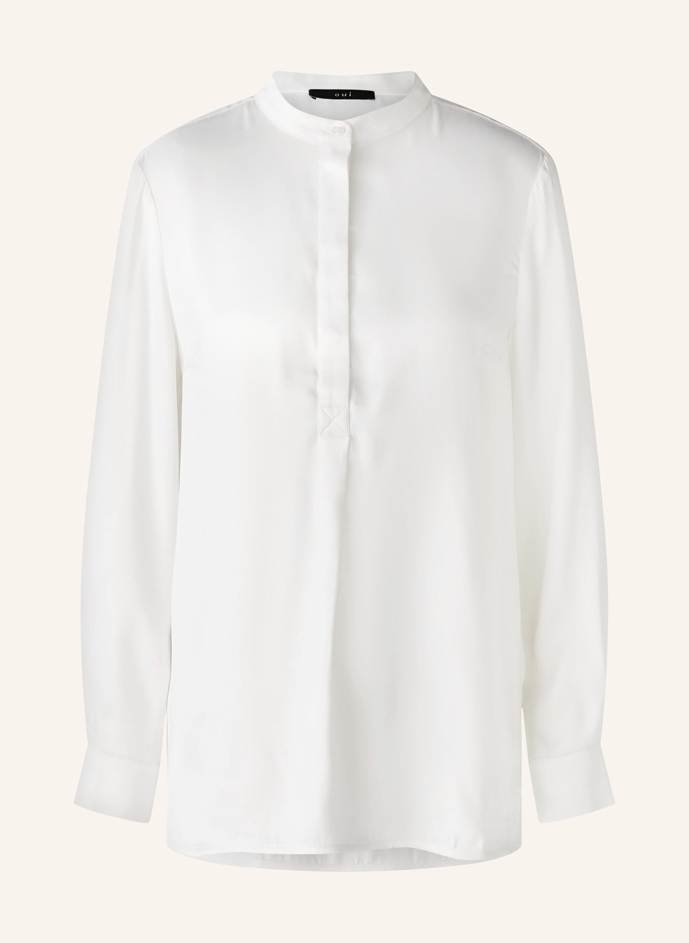 oui Shirt blouse in satin, Color: ECRU (Image 1)