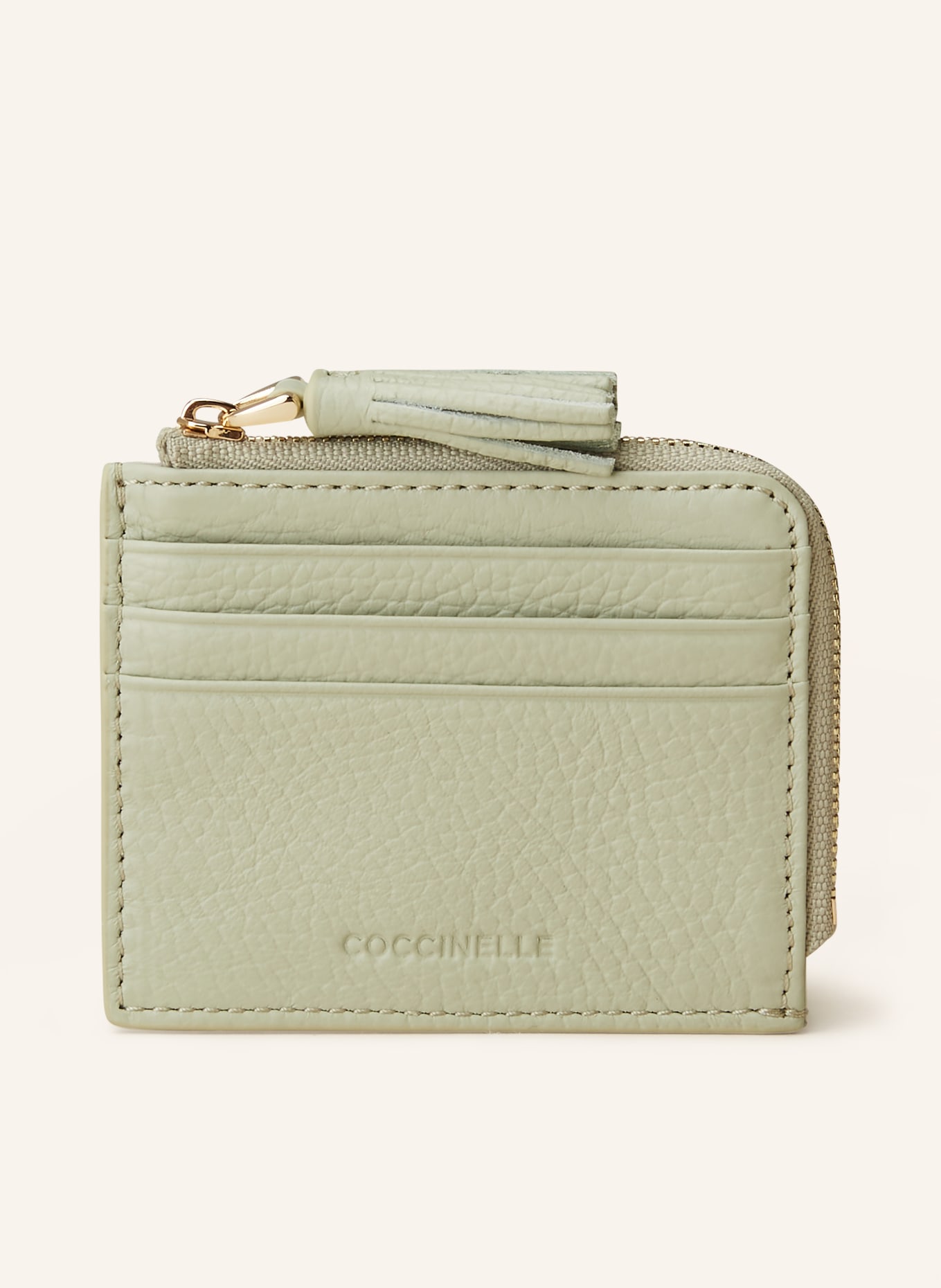 COCCINELLE Card case with coin compartment, Color: LIGHT GREEN (Image 1)