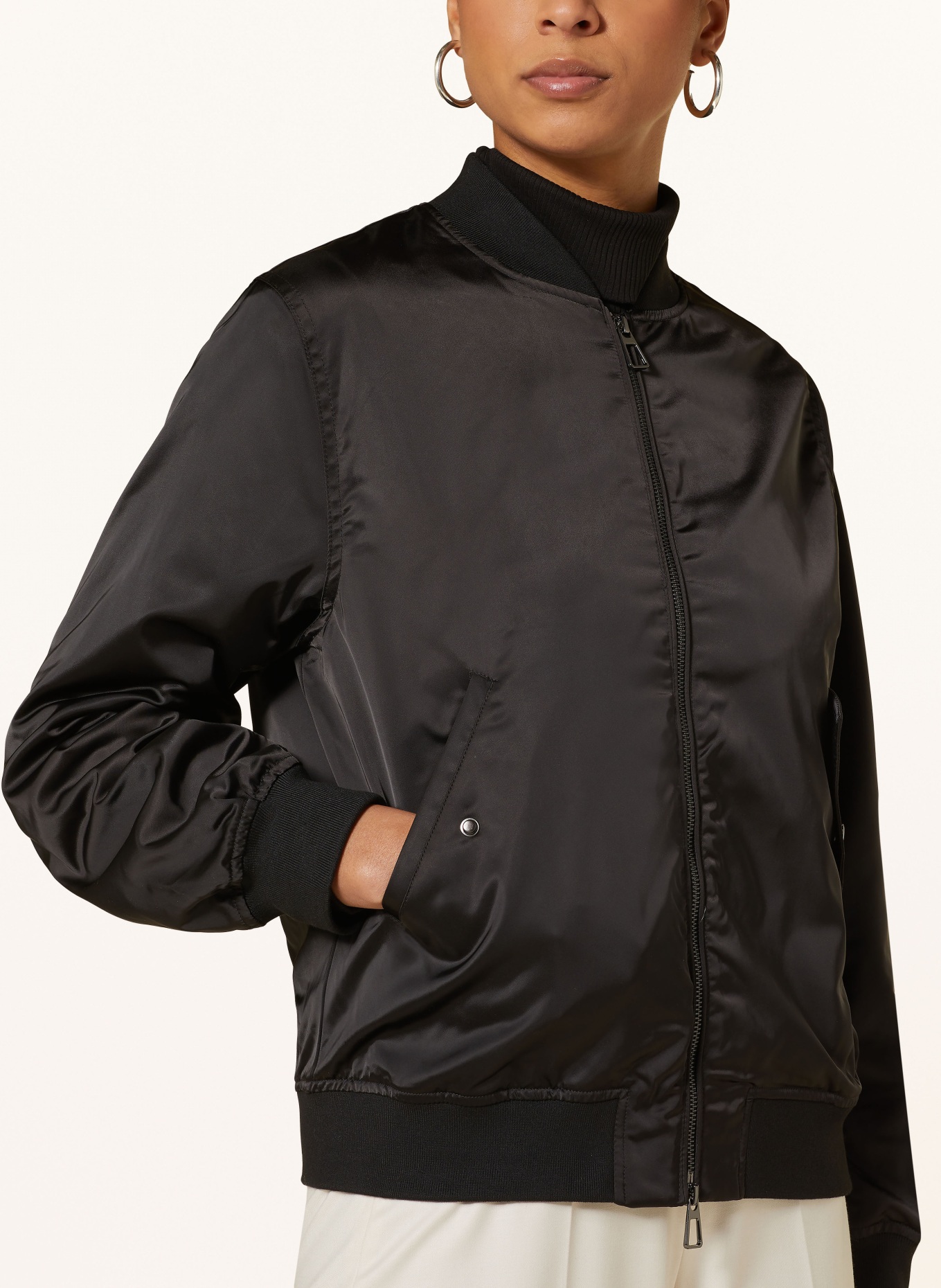 darling harbour Bomber jacket, Color: BLACK (Image 4)