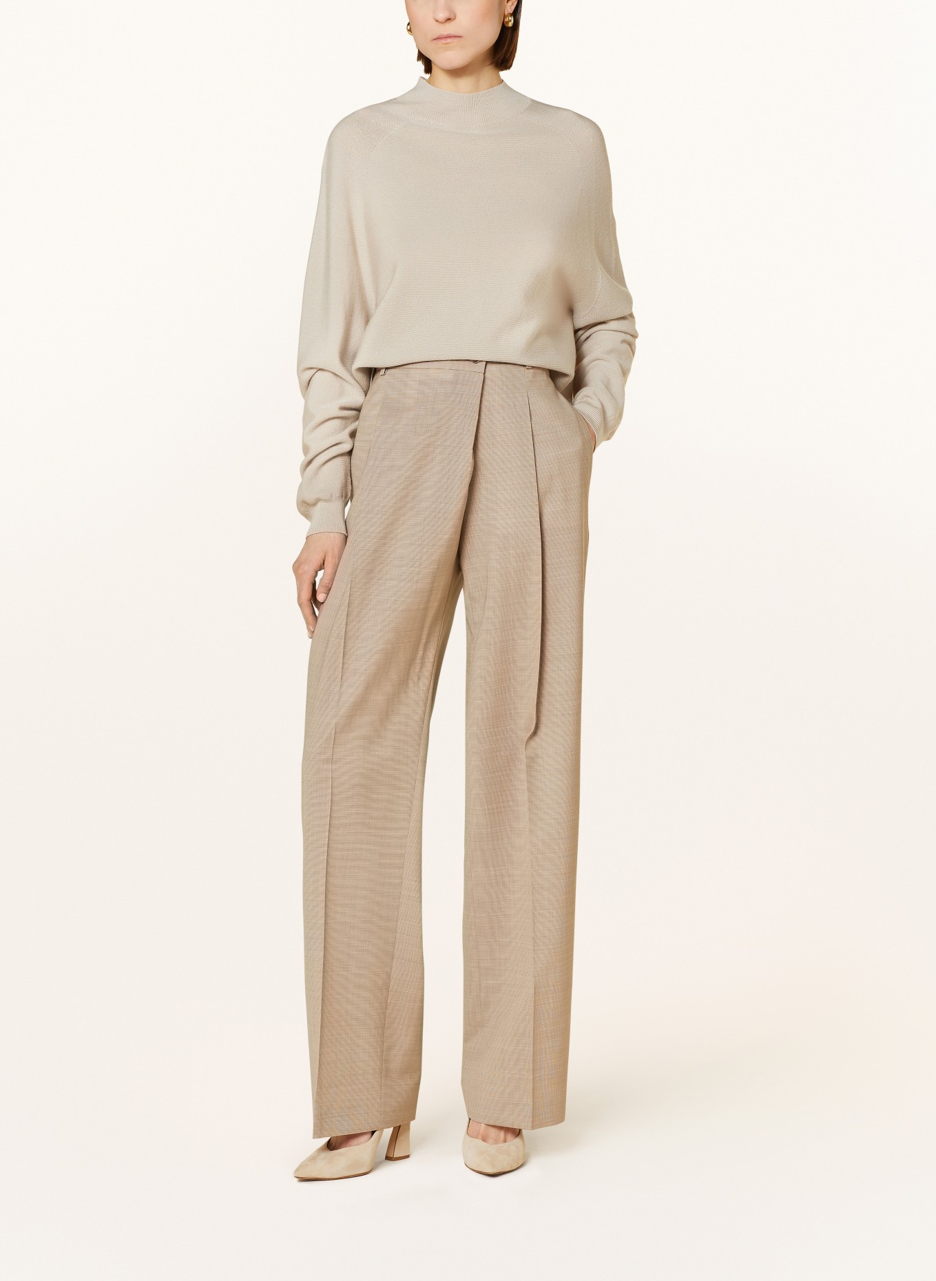 BOSS Wide leg trousers TENLY, Color: BEIGE (Image 2)