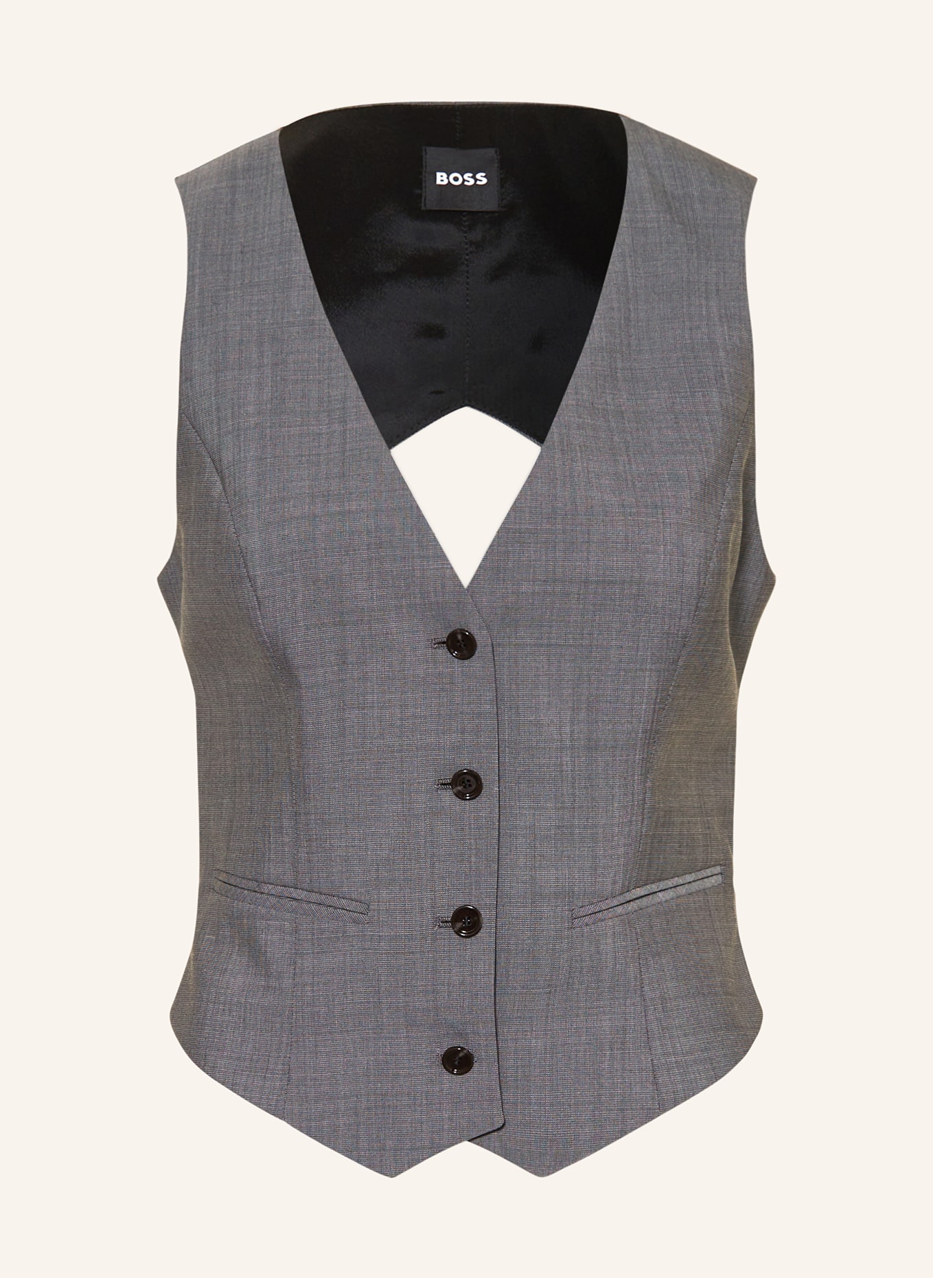 BOSS Blazer vest JEGARO with cut-out, Color: GRAY (Image 1)