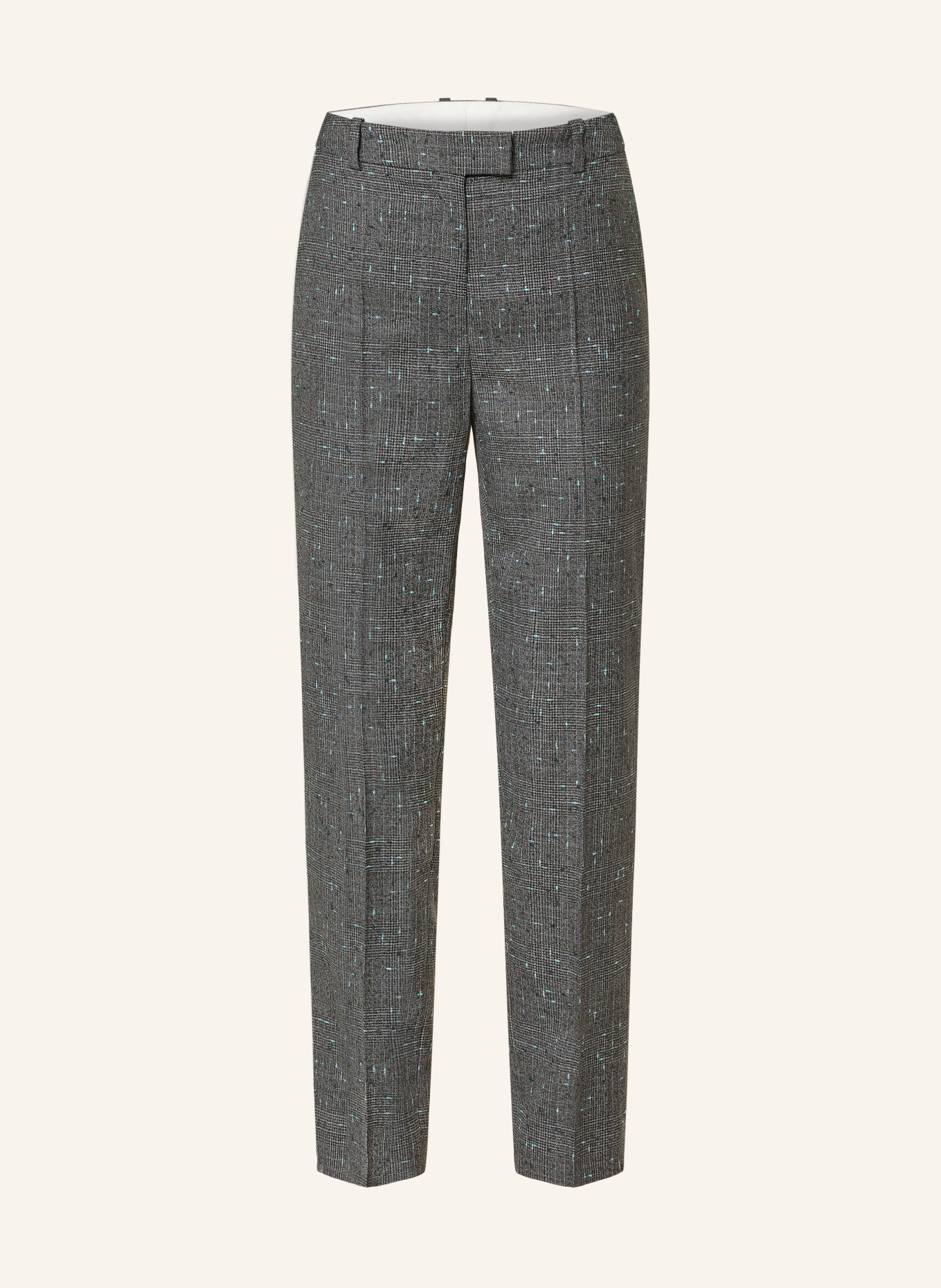 BOSS Trousers TAMATA, Color: DARK GRAY/ TEAL (Image 1)