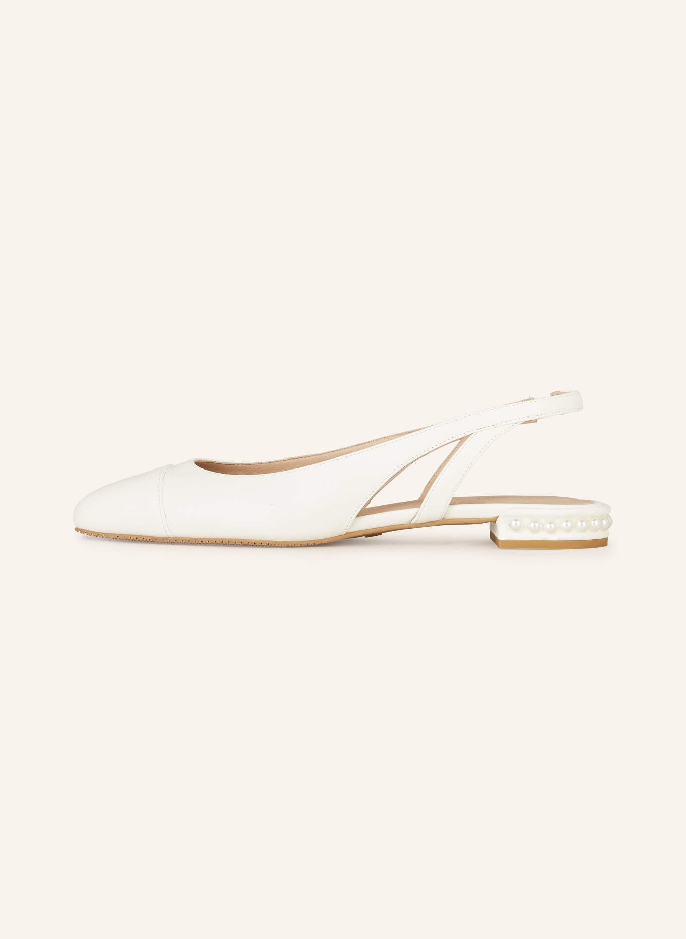 STUART WEITZMAN Slingback ballerinas with decorative beads, Color: ECRU (Image 4)