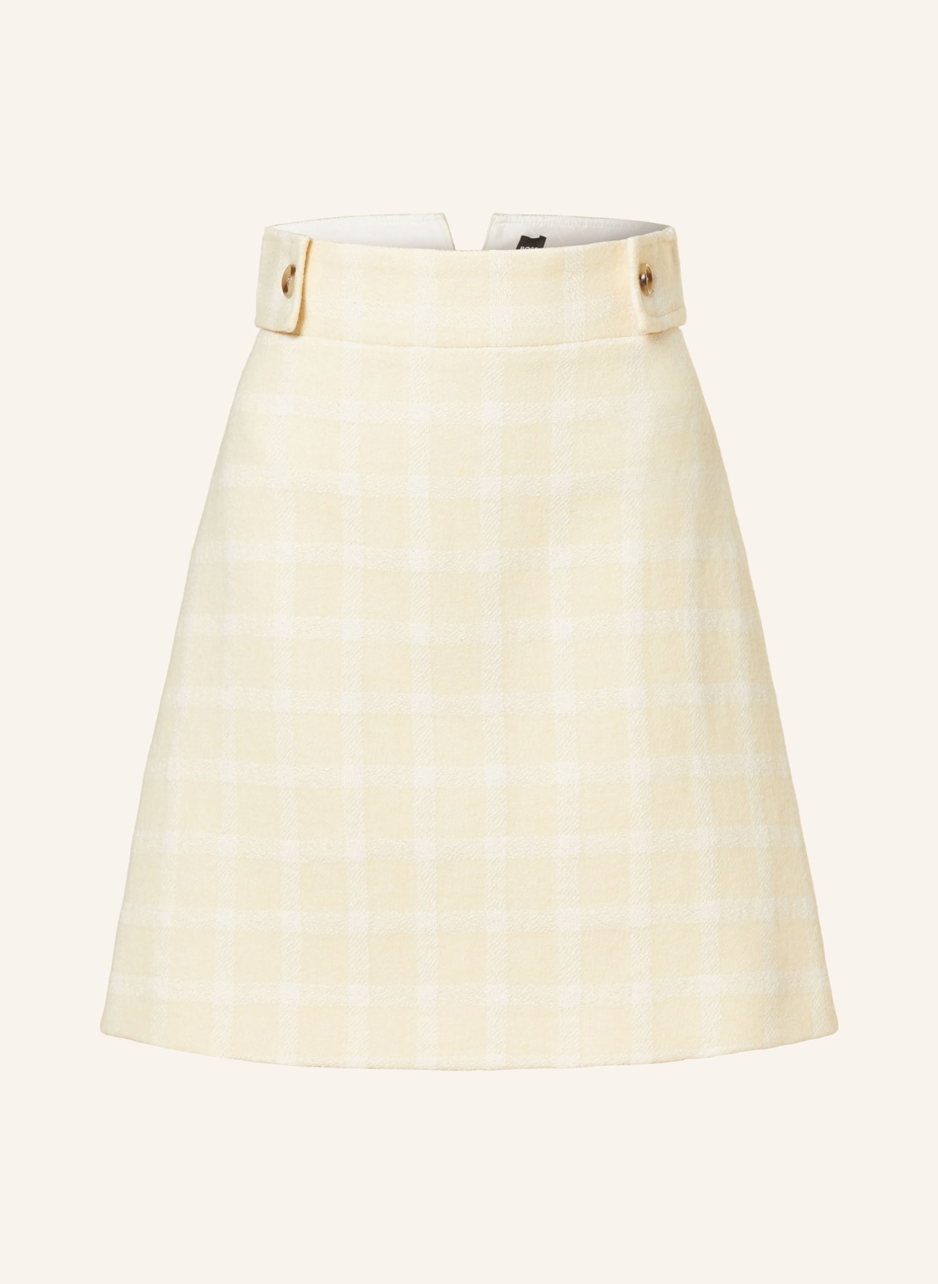 BOSS Skirt VOCELYA, Color: LIGHT YELLOW/ WHITE (Image 1)