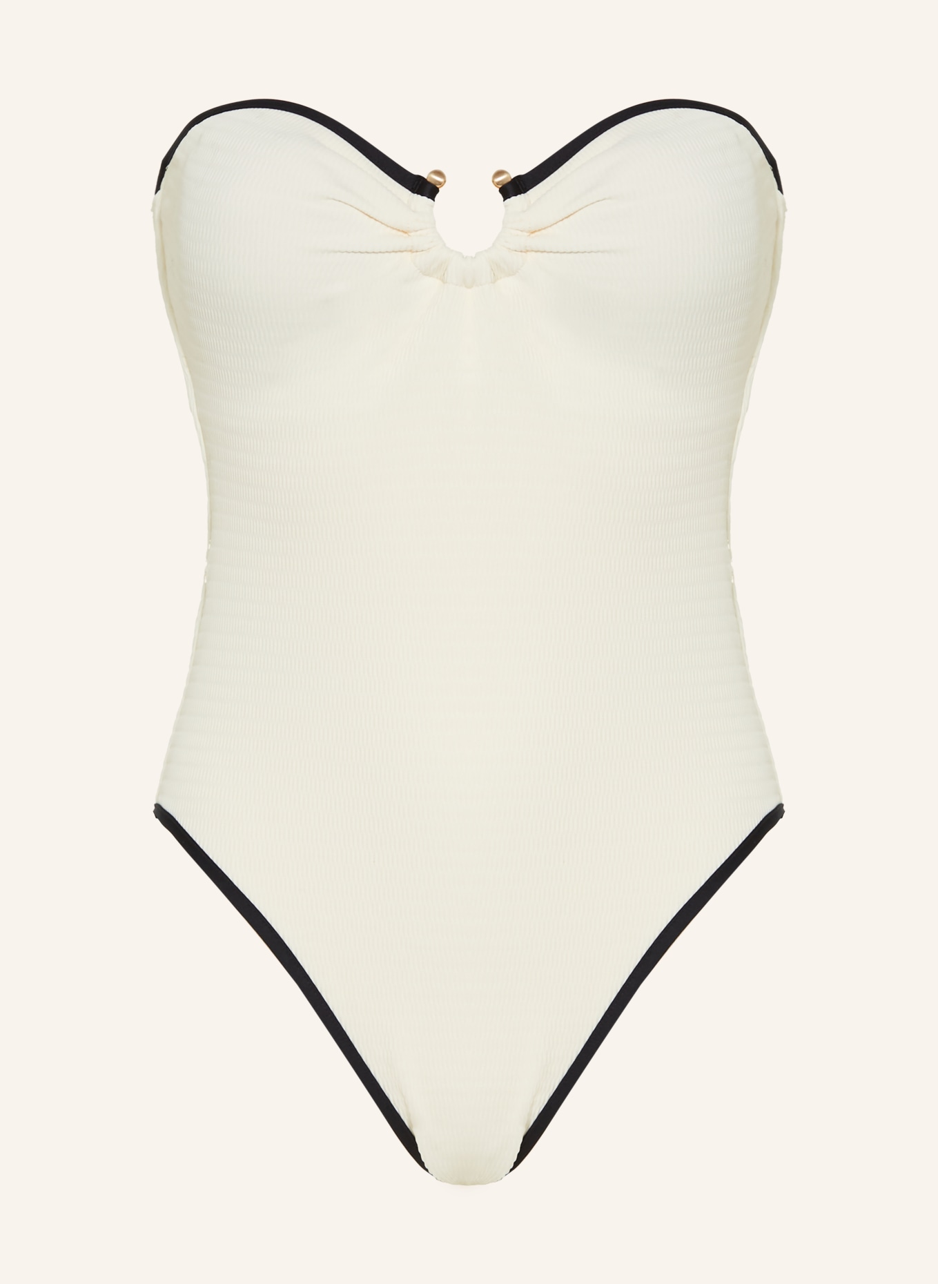 SEAFOLLY Bandeau swimsuit BEACH BOUND, Color: ECRU (Image 1)