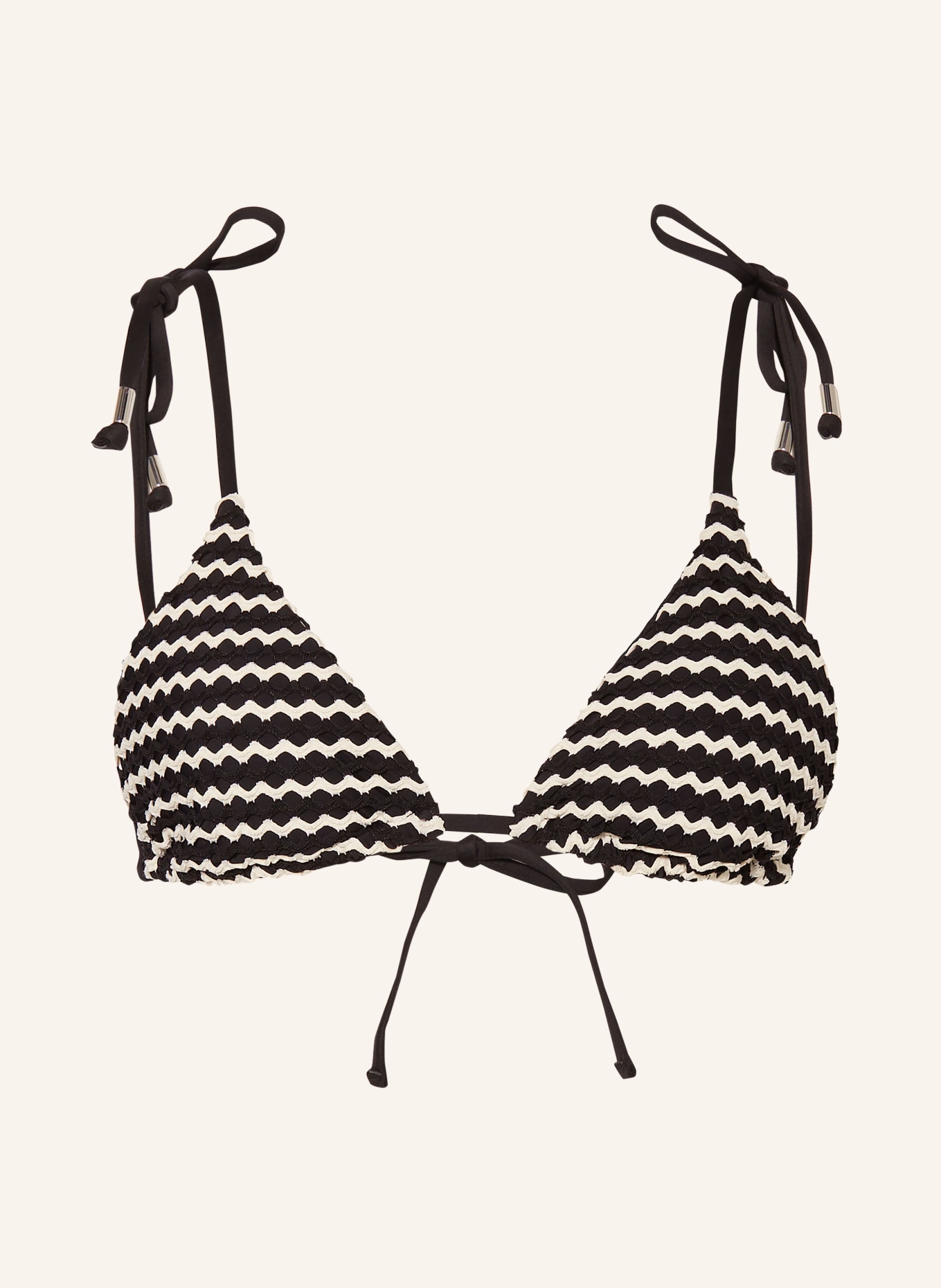 SEAFOLLY Triangel-Bikini-Top MESH EFFECT, Farbe: SCHWARZ/ WEISS (Bild 1)