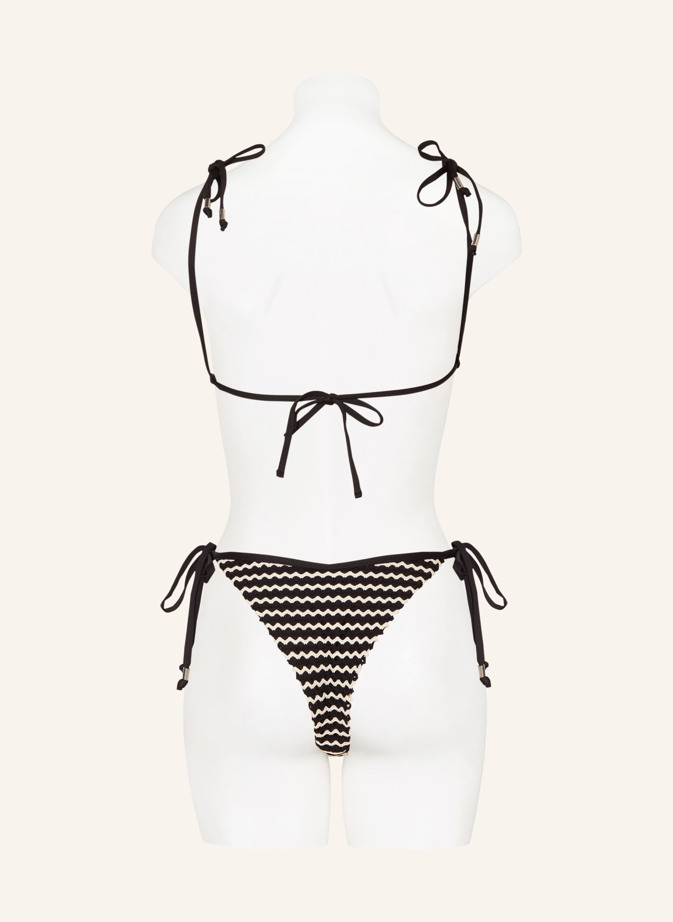 SEAFOLLY Triangel-Bikini-Top MESH EFFECT, Farbe: SCHWARZ/ WEISS (Bild 3)