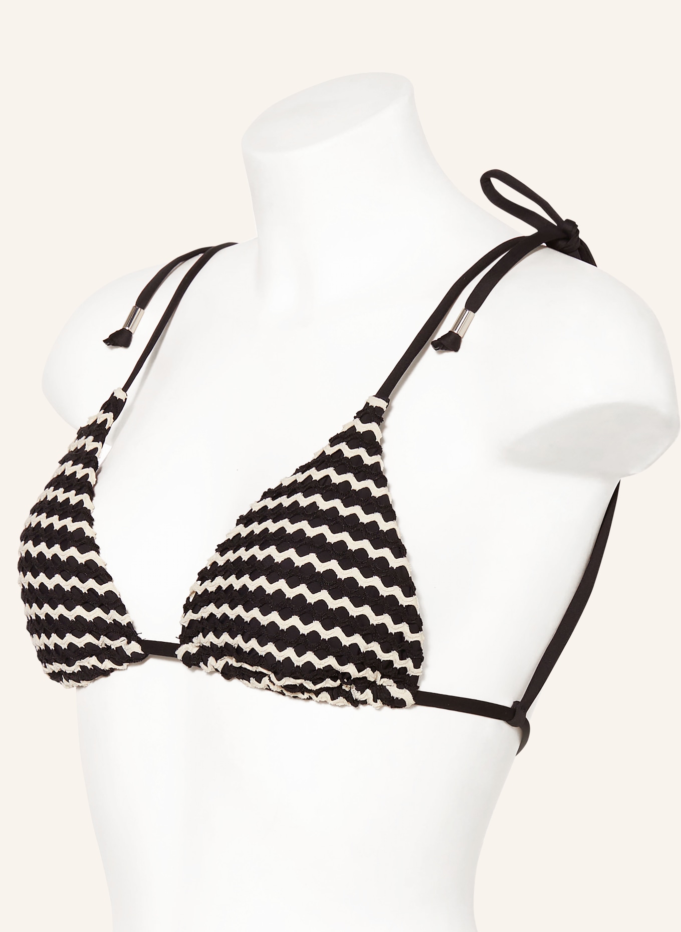 SEAFOLLY Triangel-Bikini-Top MESH EFFECT, Farbe: SCHWARZ/ WEISS (Bild 4)