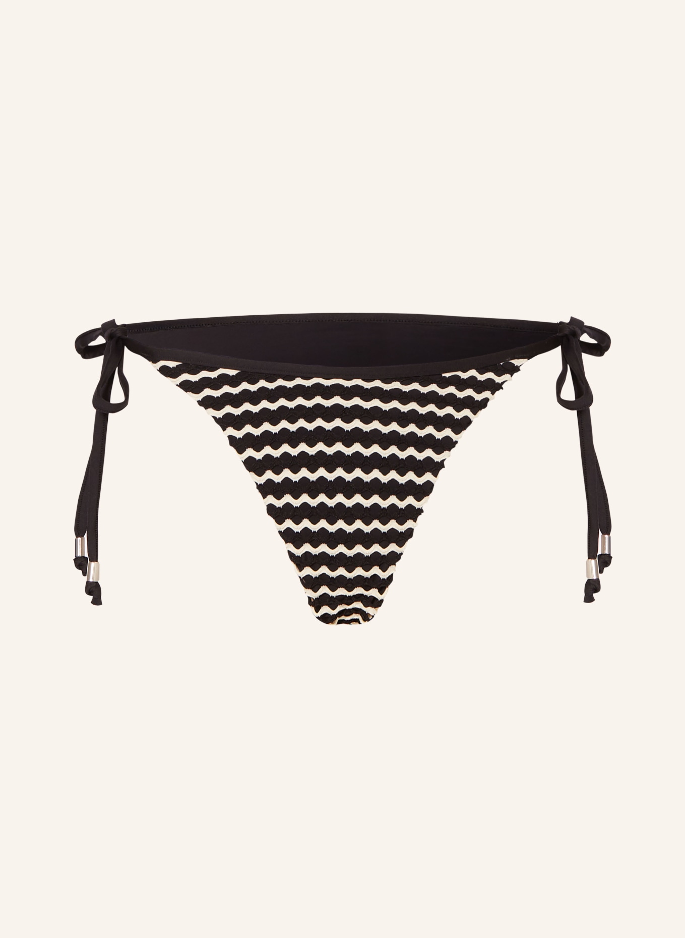 SEAFOLLY Triangle bikini bottoms MESH EFFECT, Color: BLACK/ WHITE (Image 1)