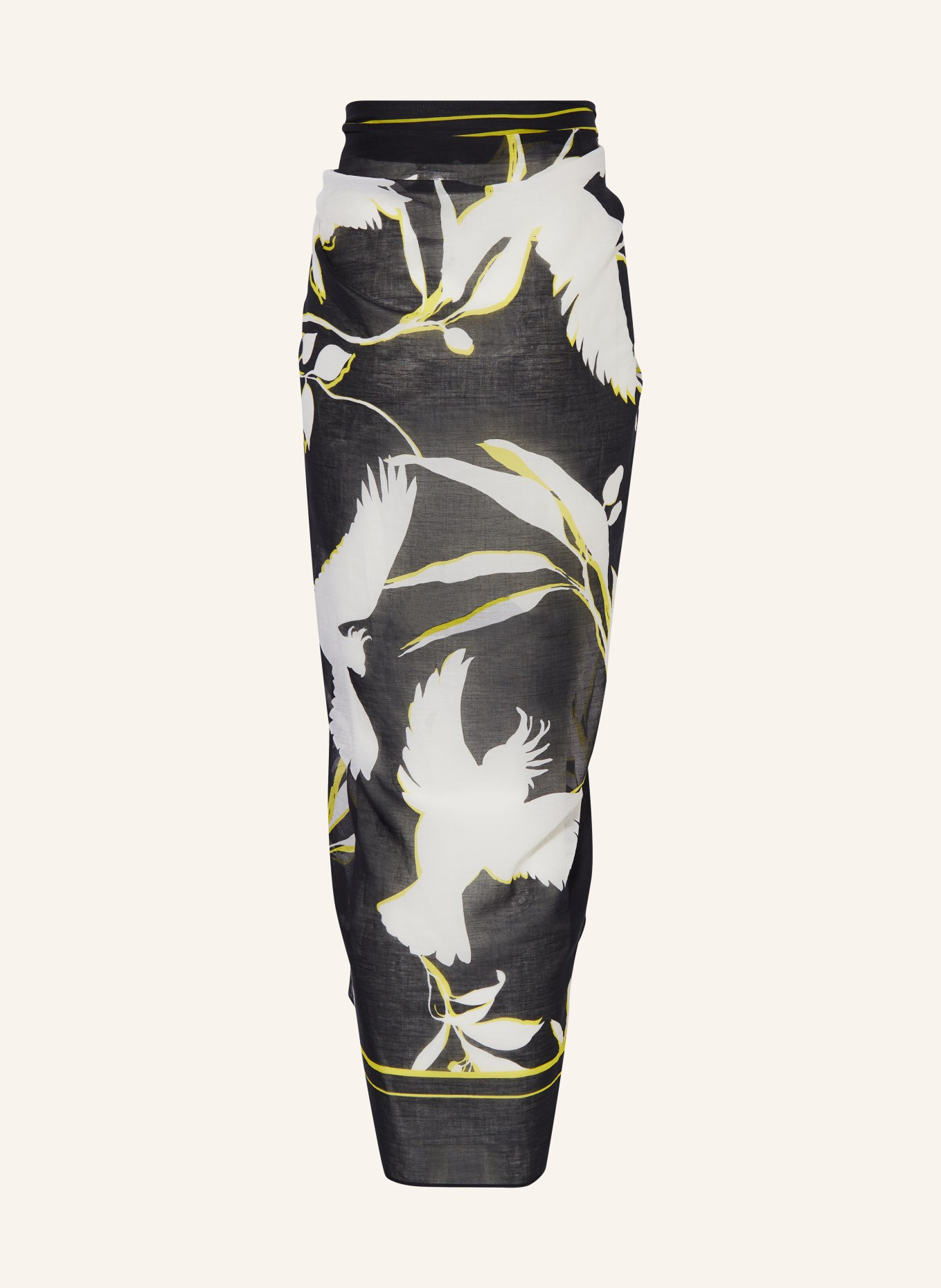 SEAFOLLY Sarong BIRDS OF PARADISE, Color: BLACK/ WHITE/ YELLOW (Image 2)