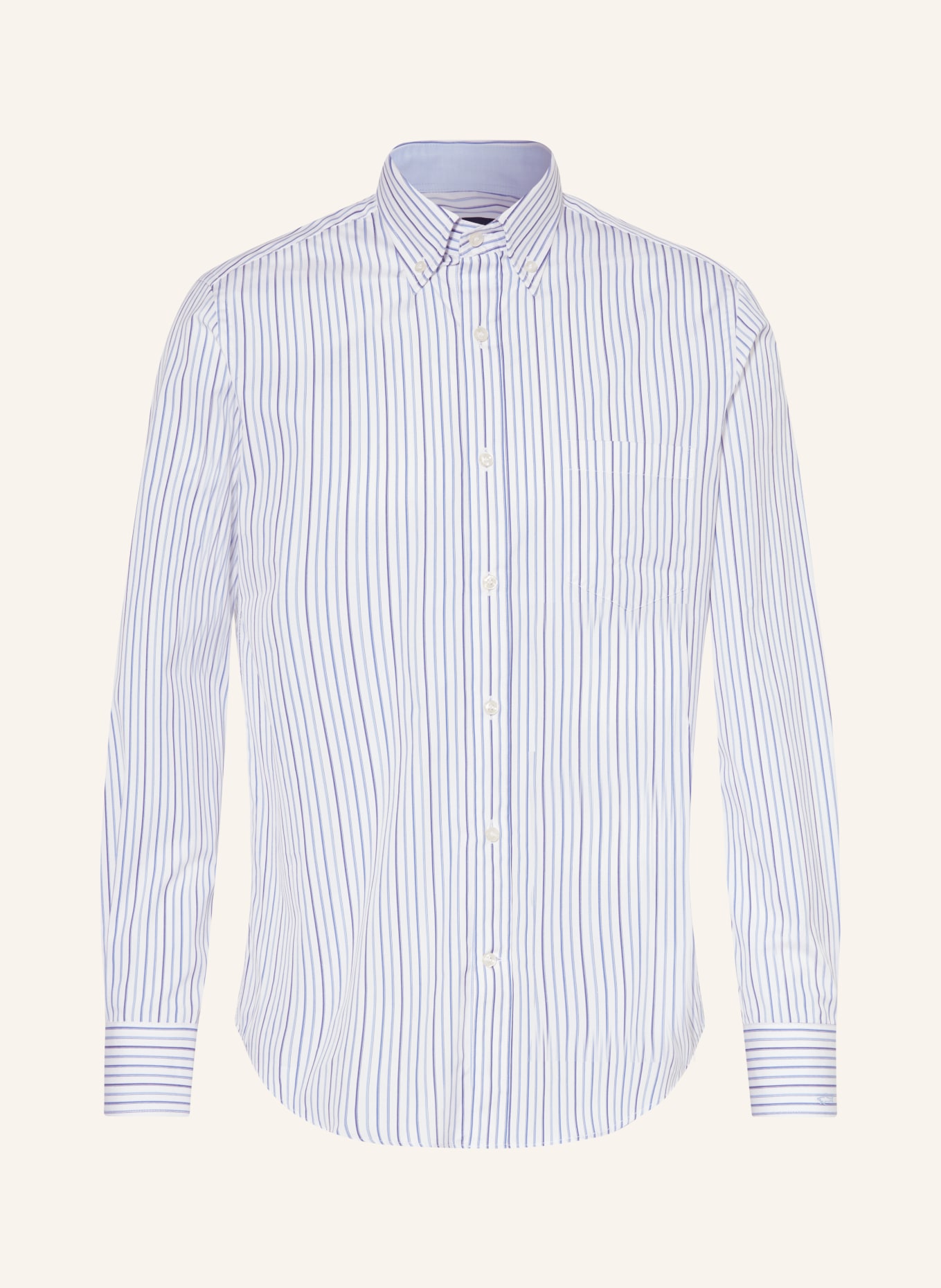 PAUL & SHARK Shirt slim fit, Color: WHITE/ BLUE (Image 1)
