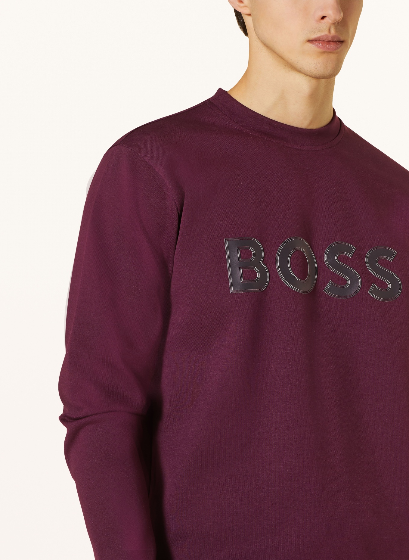 BOSS Bluza nierozpinana SALBO, Kolor: FIOLETOWY (Obrazek 4)