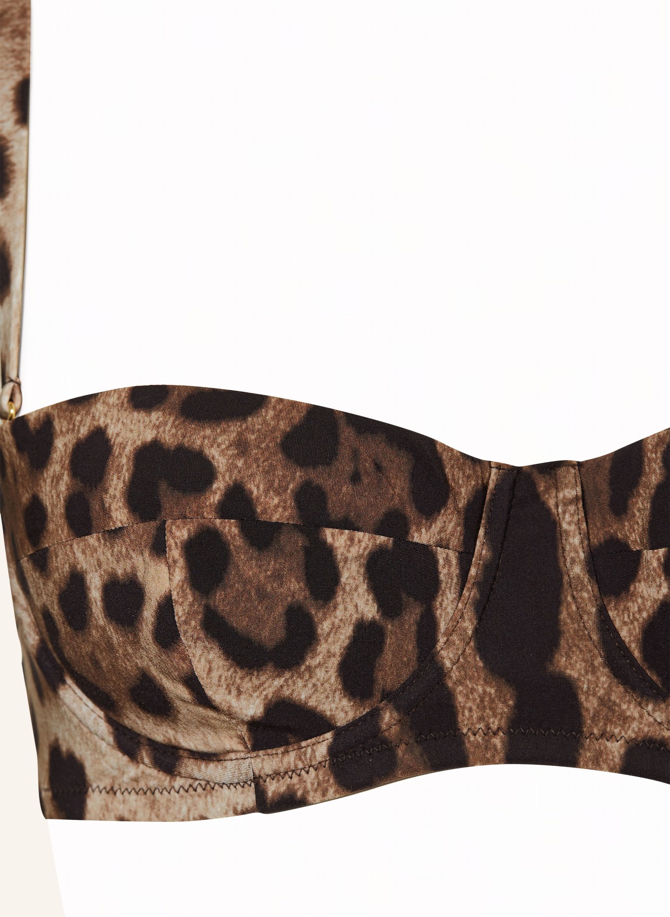 DOLCE & GABBANA Bandeau bikini top, Color: BEIGE/ DARK BROWN (Image 7)