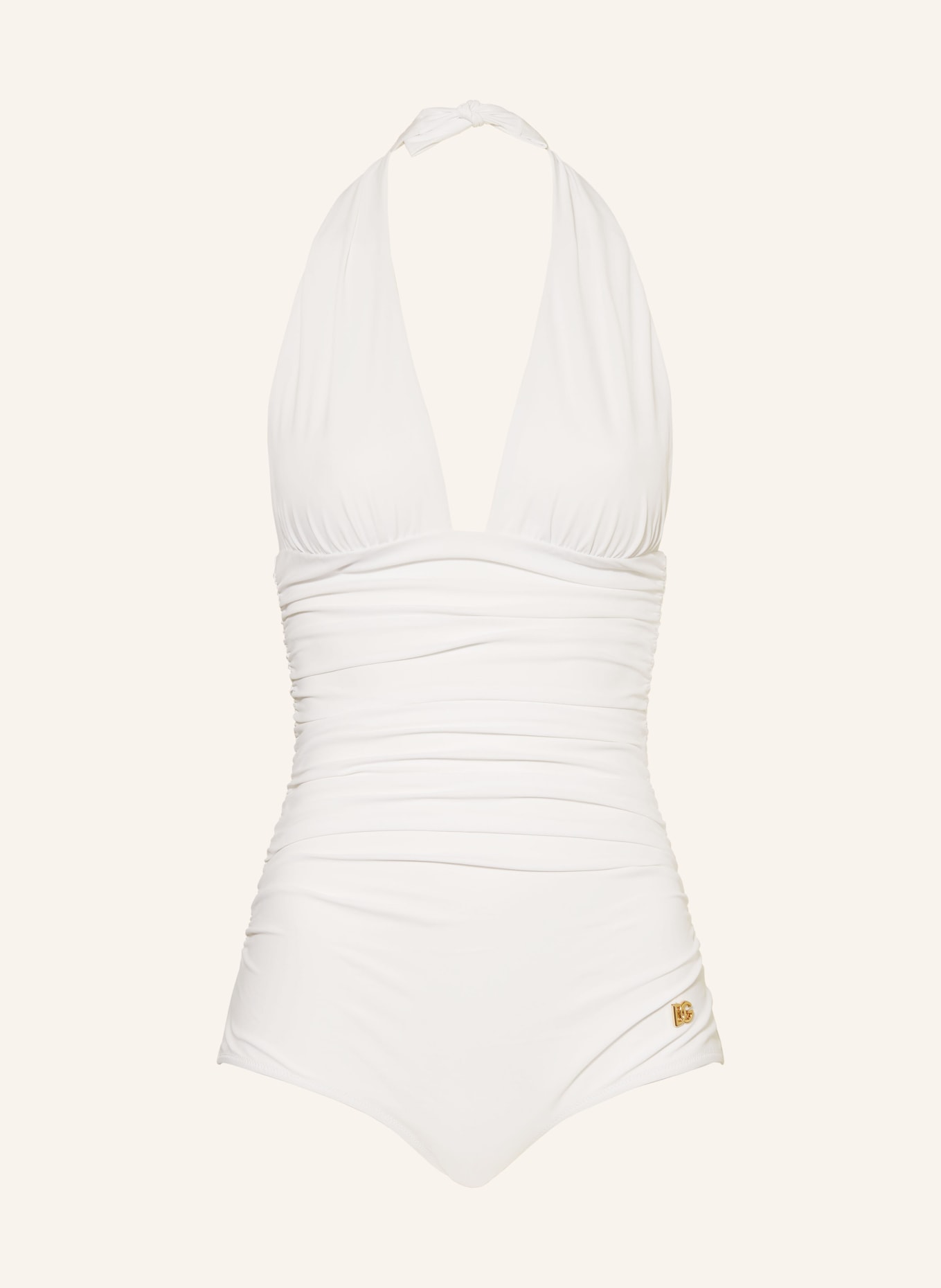 DOLCE & GABBANA Halter neck swimsuit, Color: WHITE (Image 1)