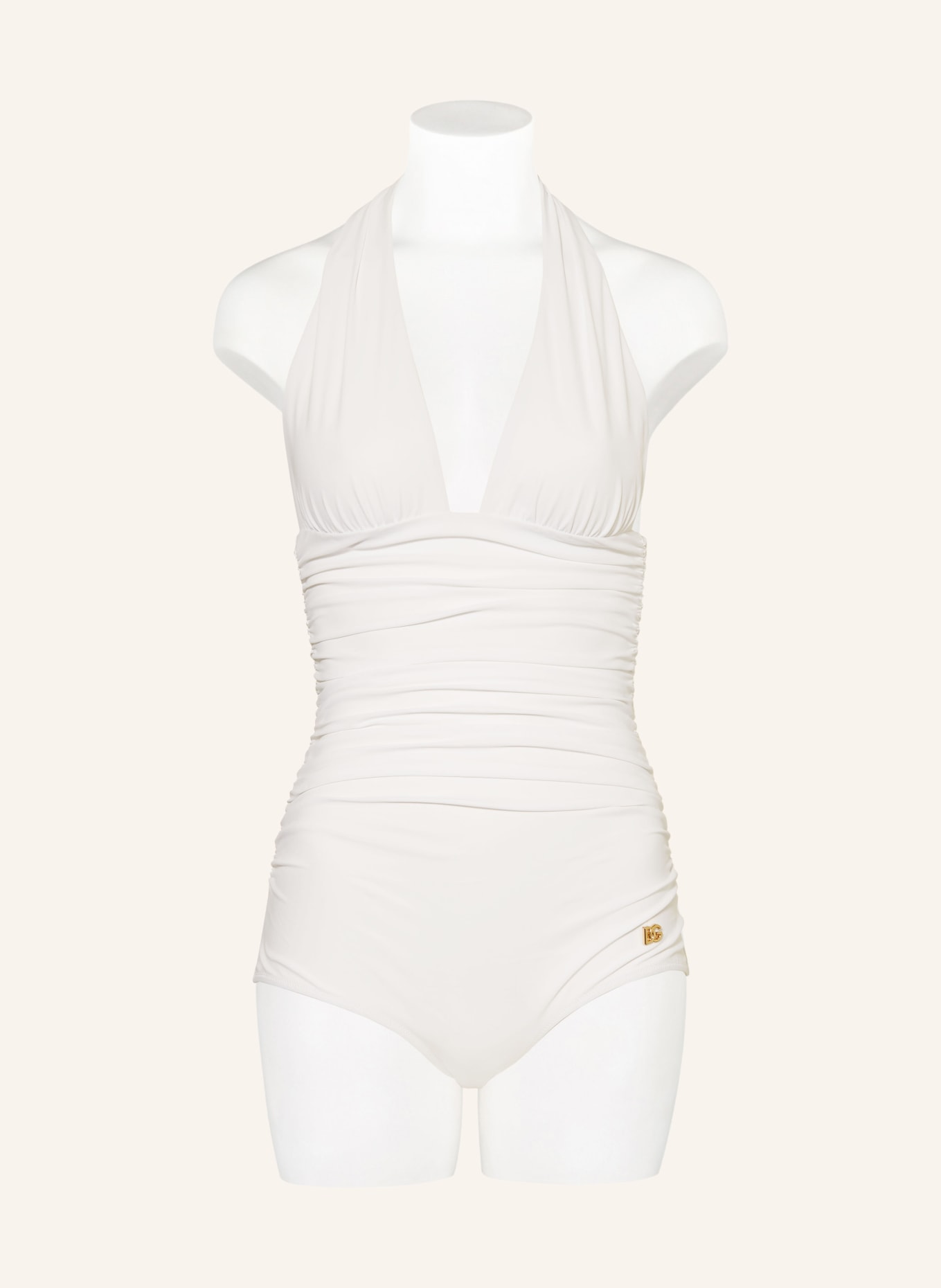 DOLCE & GABBANA Halter neck swimsuit, Color: WHITE (Image 2)
