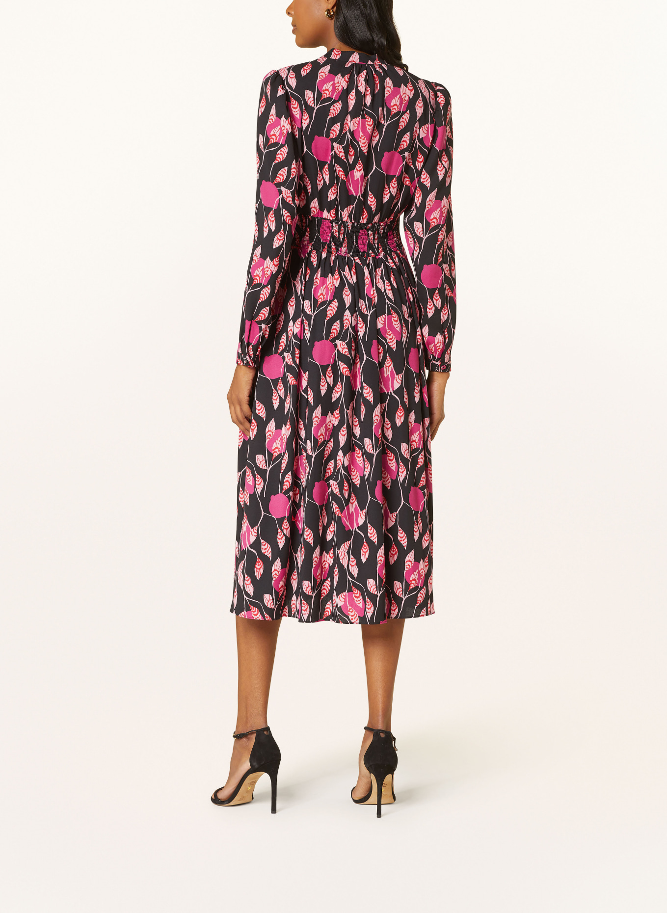 DIANE VON FURSTENBERG Hemdblusenkleid ERICA, Farbe: SCHWARZ/ PINK/ ROSA (Bild 3)