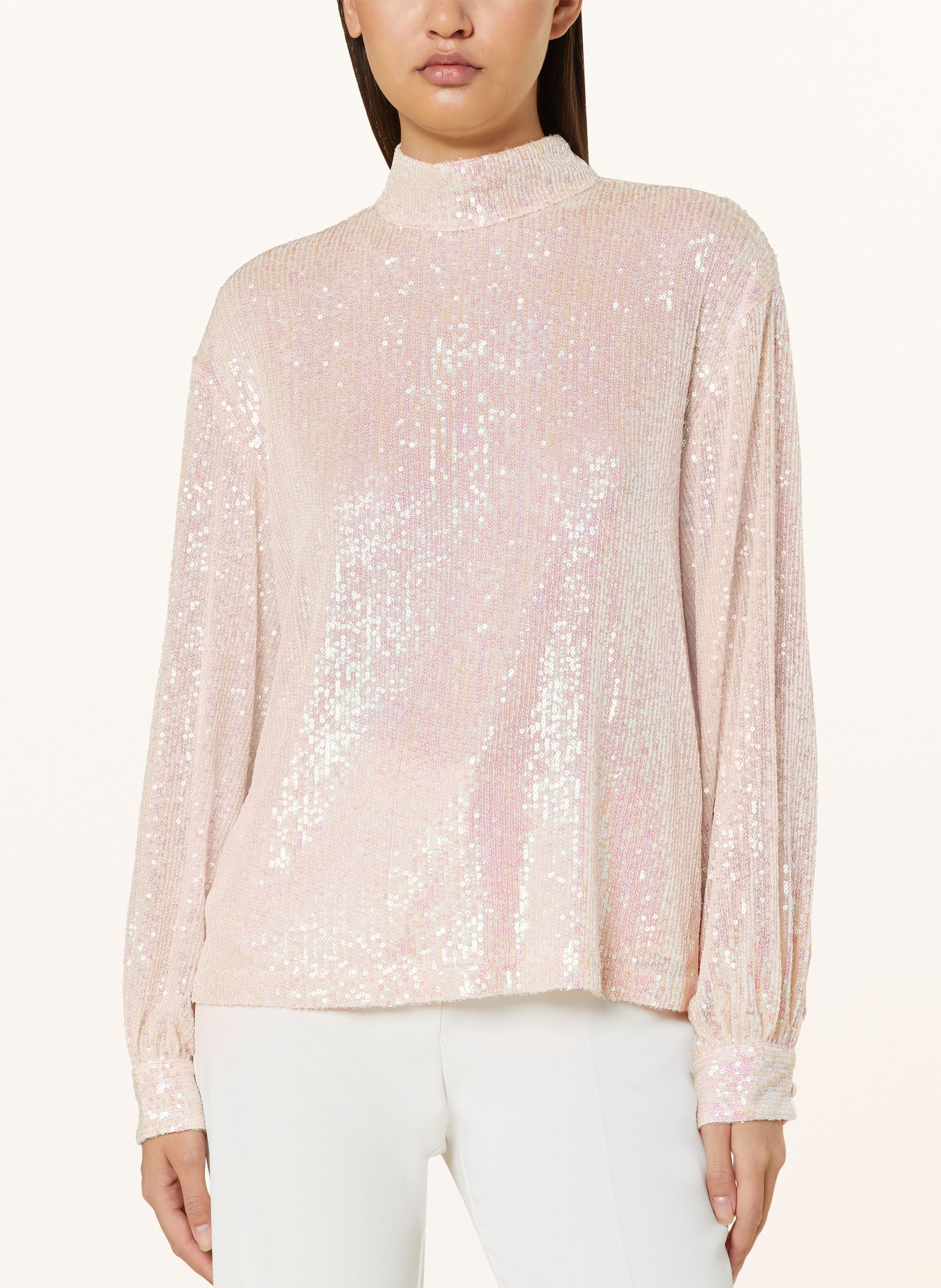 Lala Berlin Shirt blouse THALITA with sequins, Color: LIGHT PINK (Image 4)