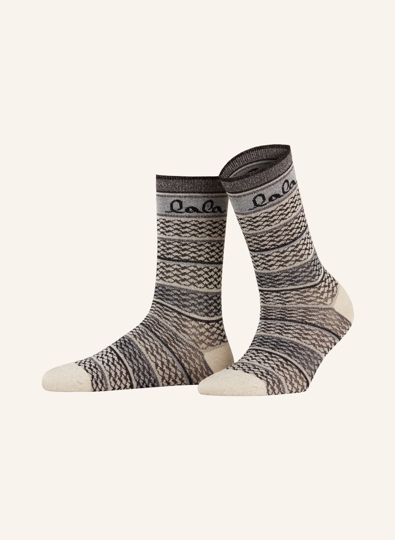 Lala Berlin Socks SILJA, Color: 29400 Stripes Grey (Image 1)
