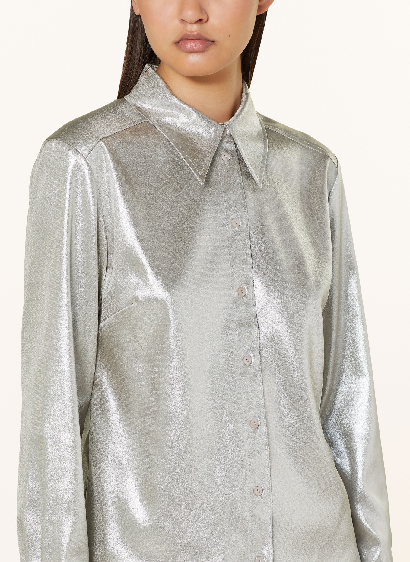Lala Berlin Shirt blouse BEMARA, Color: SILVER (Image 4)