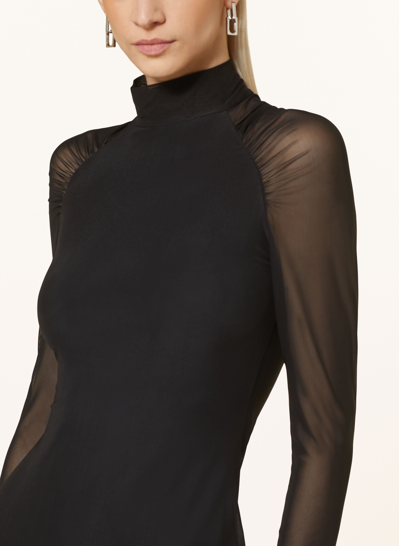 HUGO Mesh dress NORTENSIS, Color: BLACK (Image 4)