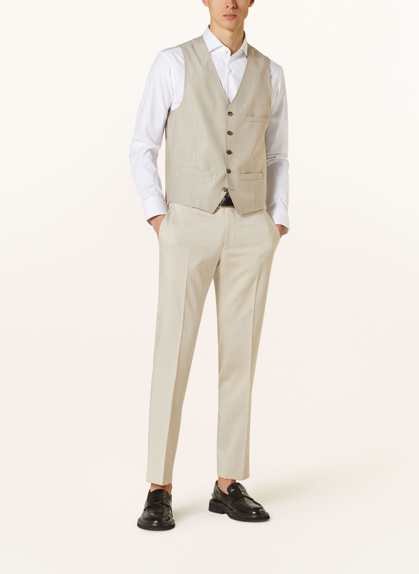 Roy Robson Suit vest slim fit, Color: A250 BEIGE/KHAKI (Image 2)