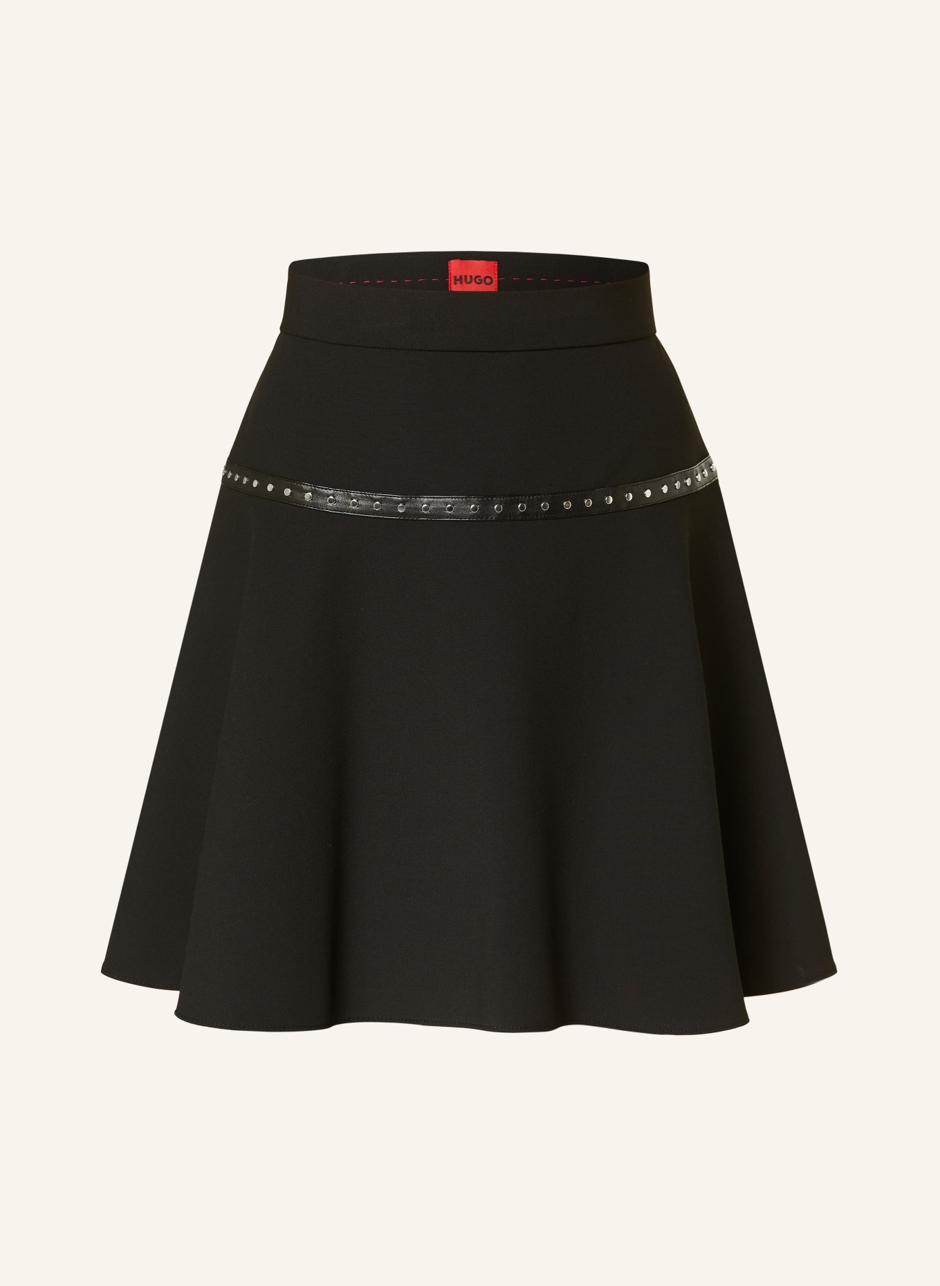 HUGO Skirt RESILARA with rivets, Color: BLACK (Image 1)