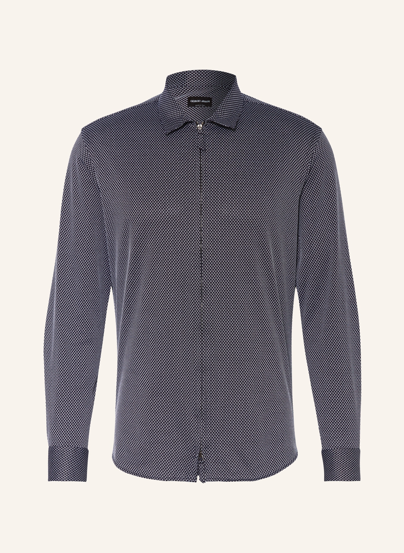 GIORGIO ARMANI Shirt slim fit, Color: DARK BLUE/ WHITE (Image 1)