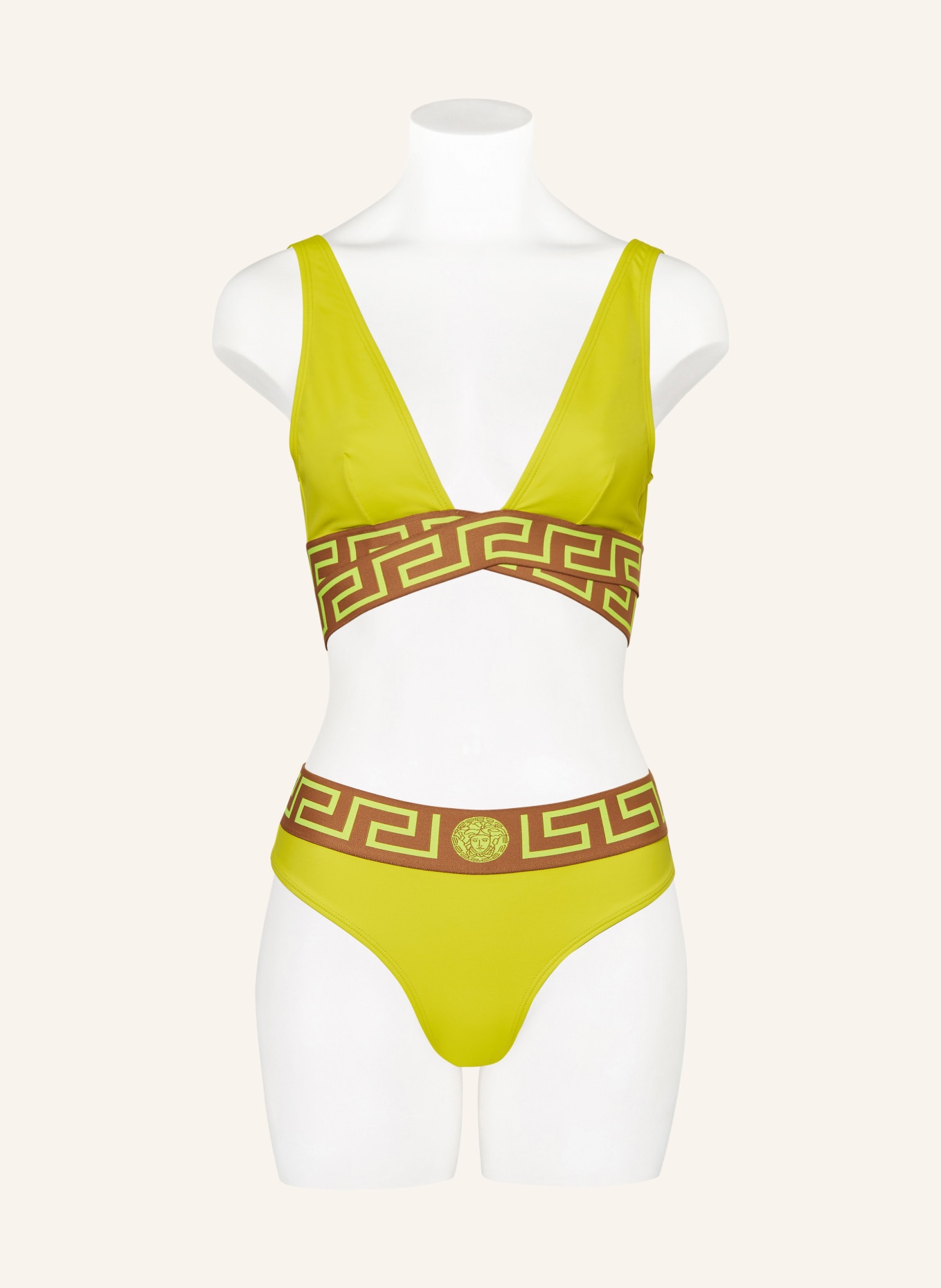 VERSACE Bralette-Bikini-Top, Farbe: GELB/ CAMEL/ NEONGELB (Bild 2)